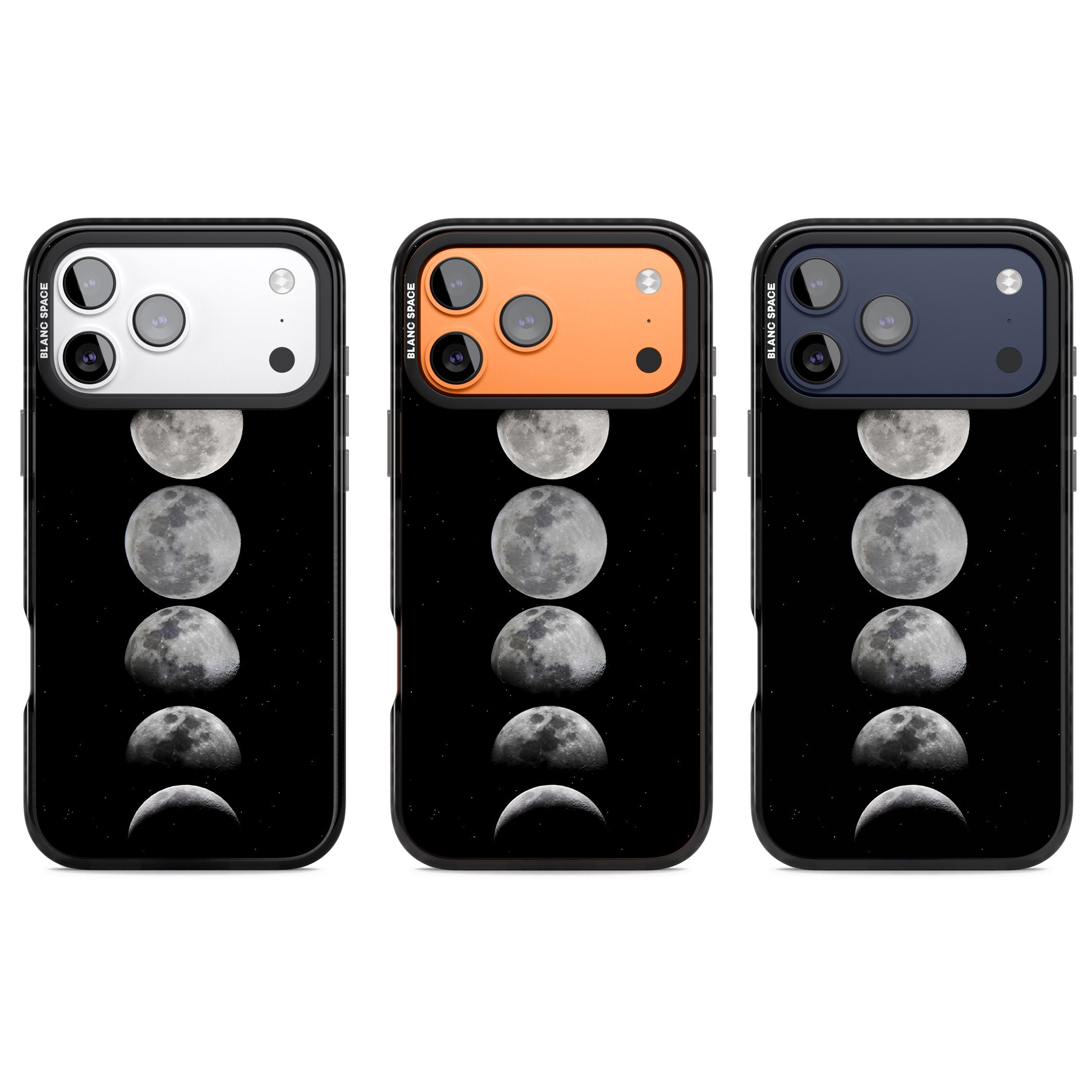Phases Of The Moon iPhone 17 Pro Impact Pro Black Phone Case APT Impact Protection