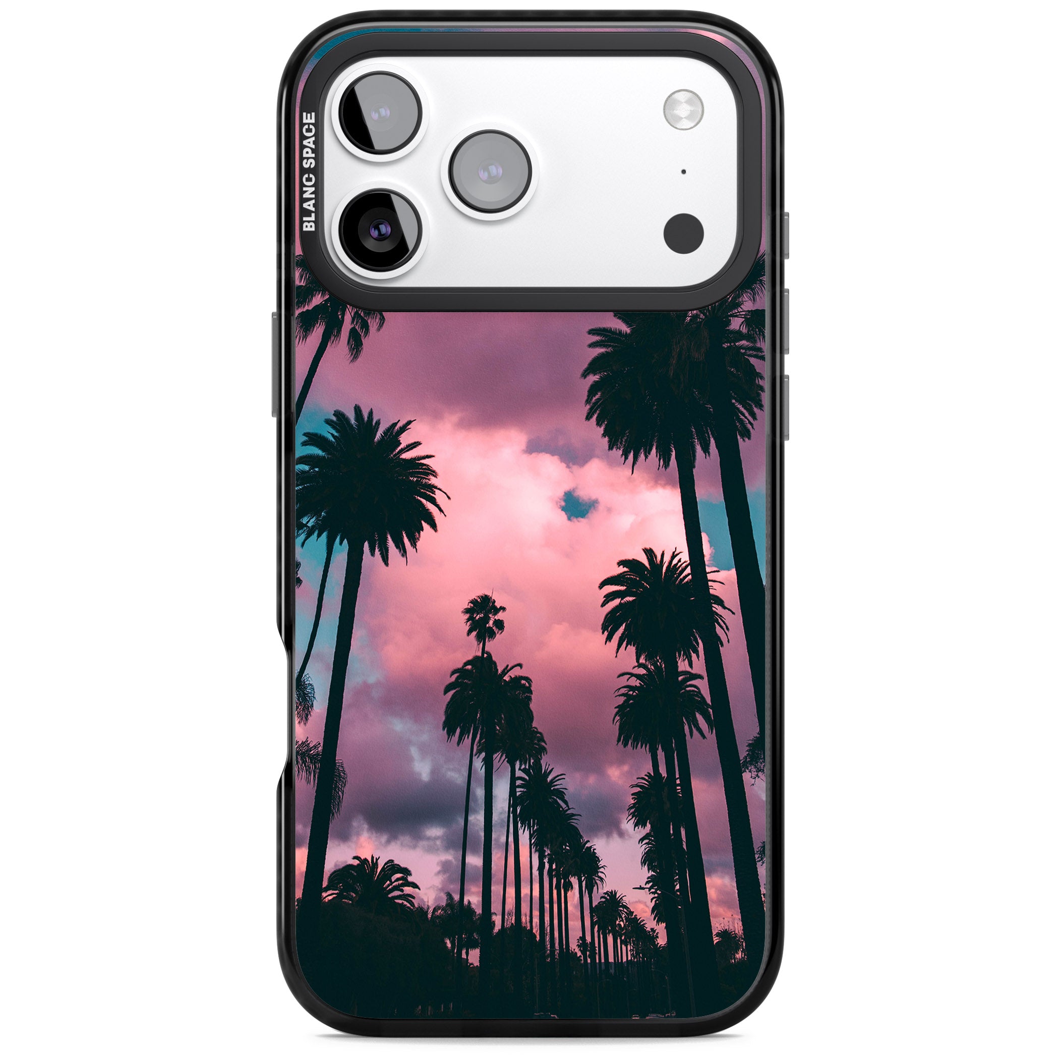 Sunset Palms iPhone 17 Pro Max Impact Pro Black Phone Case