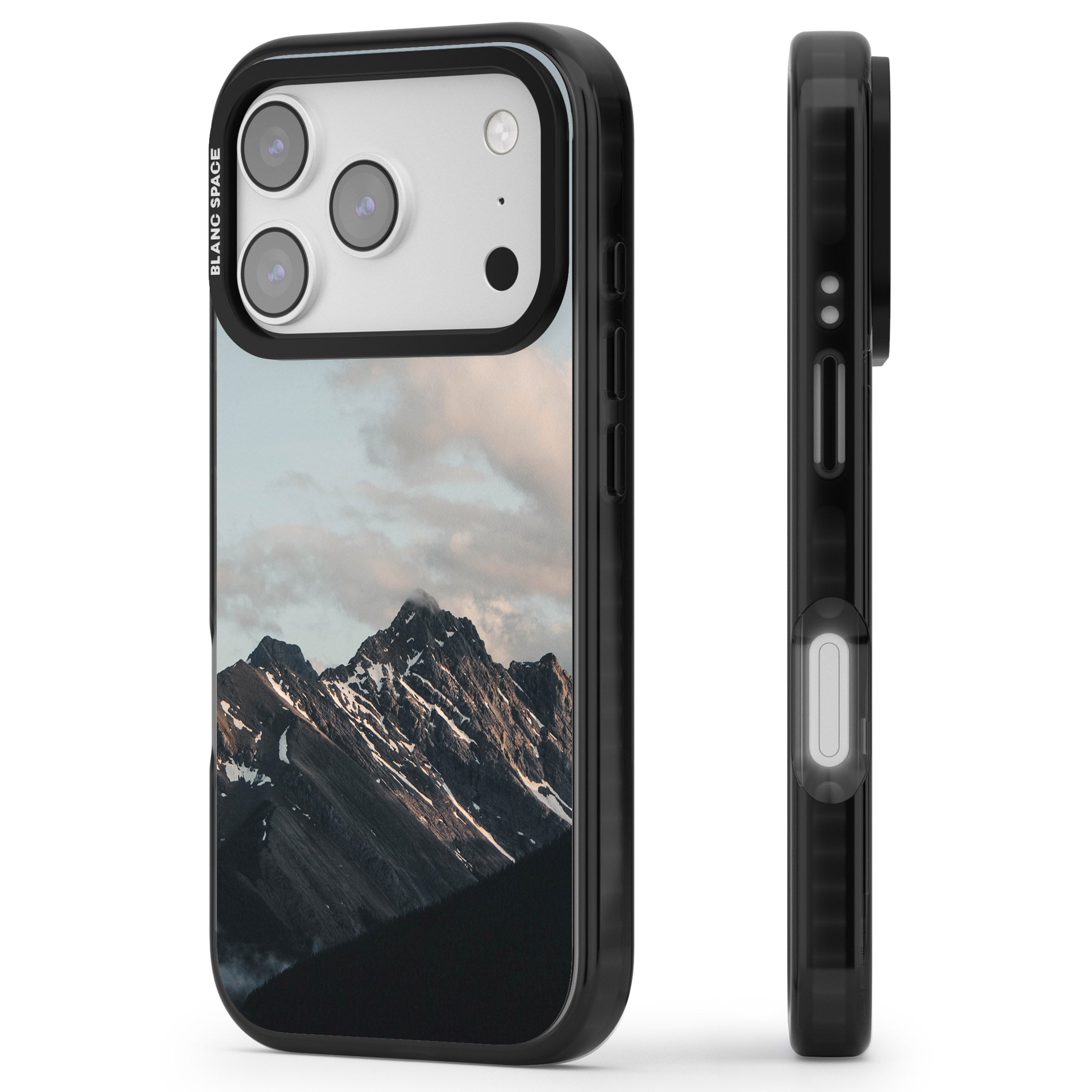 Twilight Mountain iPhone 17 Pro Max Impact Pro Black Phone Case Side Profile