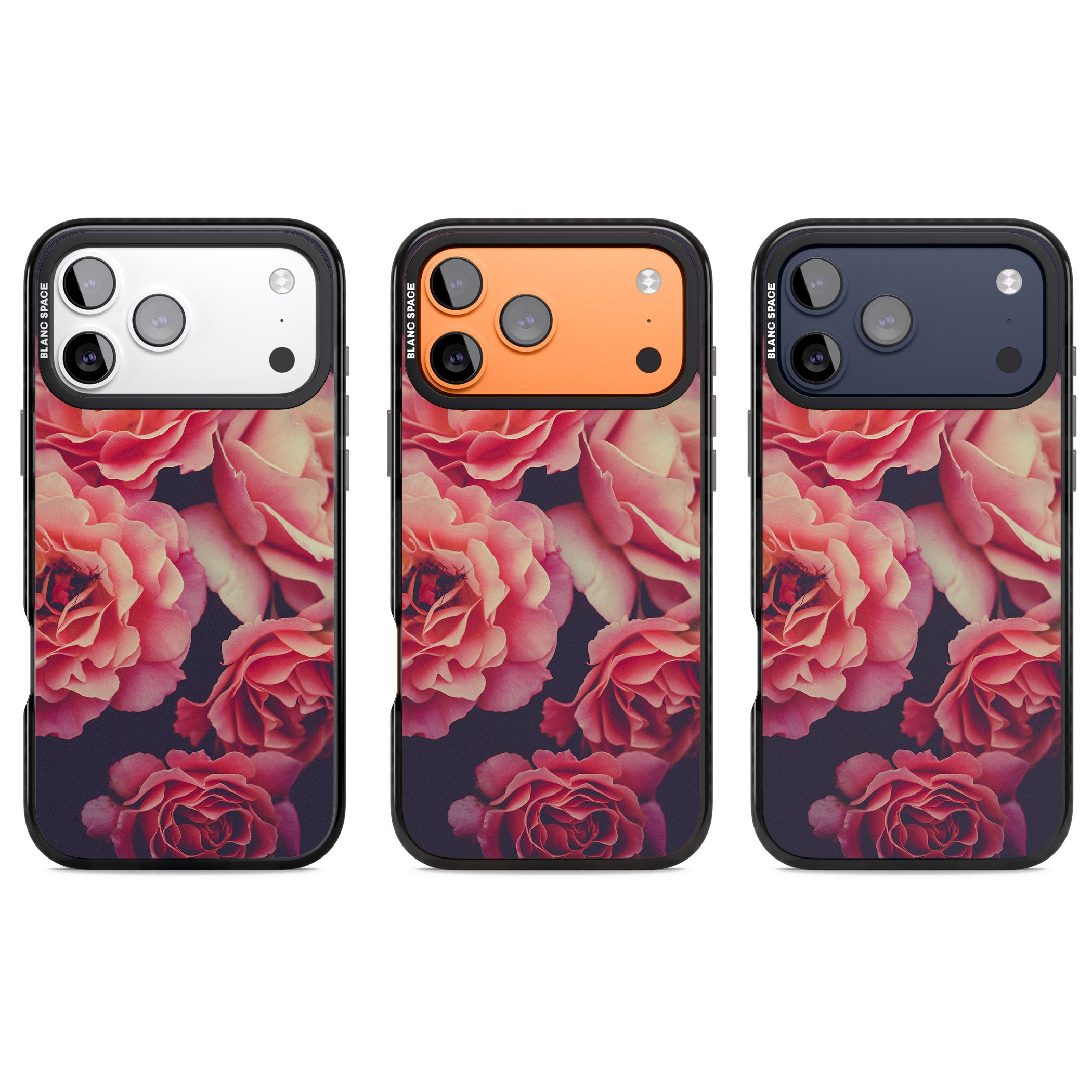Midnight Rose Bloom iPhone 17 Pro Impact Pro Black Phone Case APT Impact Protection