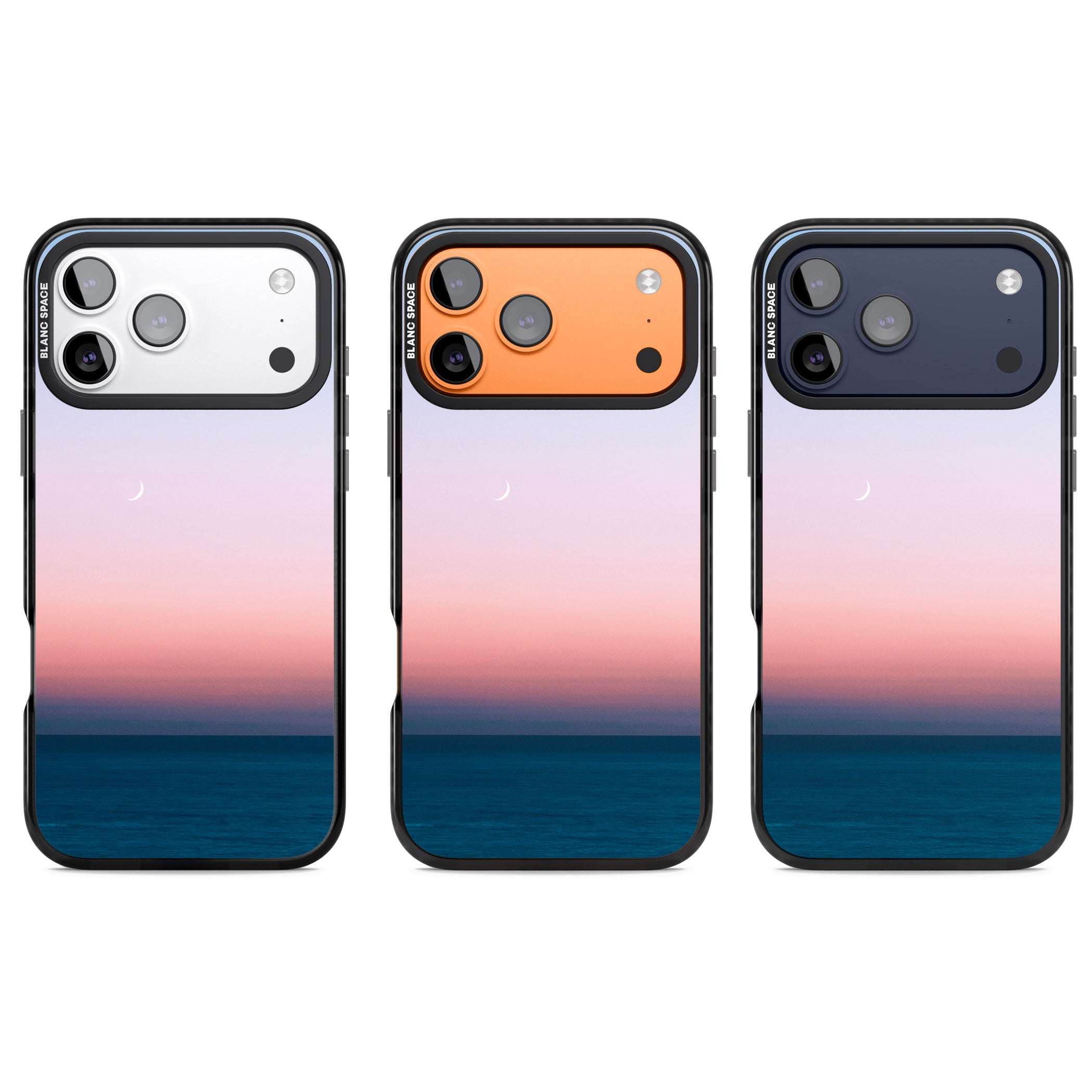 Pastel Ocean Sunset iPhone 17 Pro Impact Pro Black Phone Case APT Impact Protection