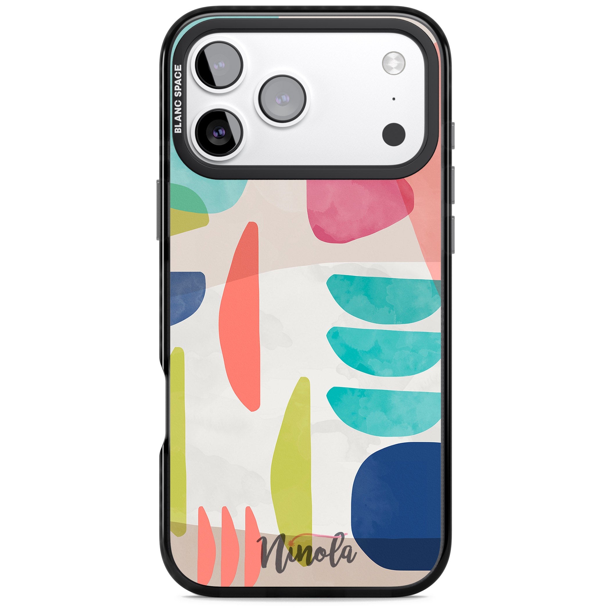 Bold Colorful Shapes iPhone 17 Pro Impact Pro Black Phone Case