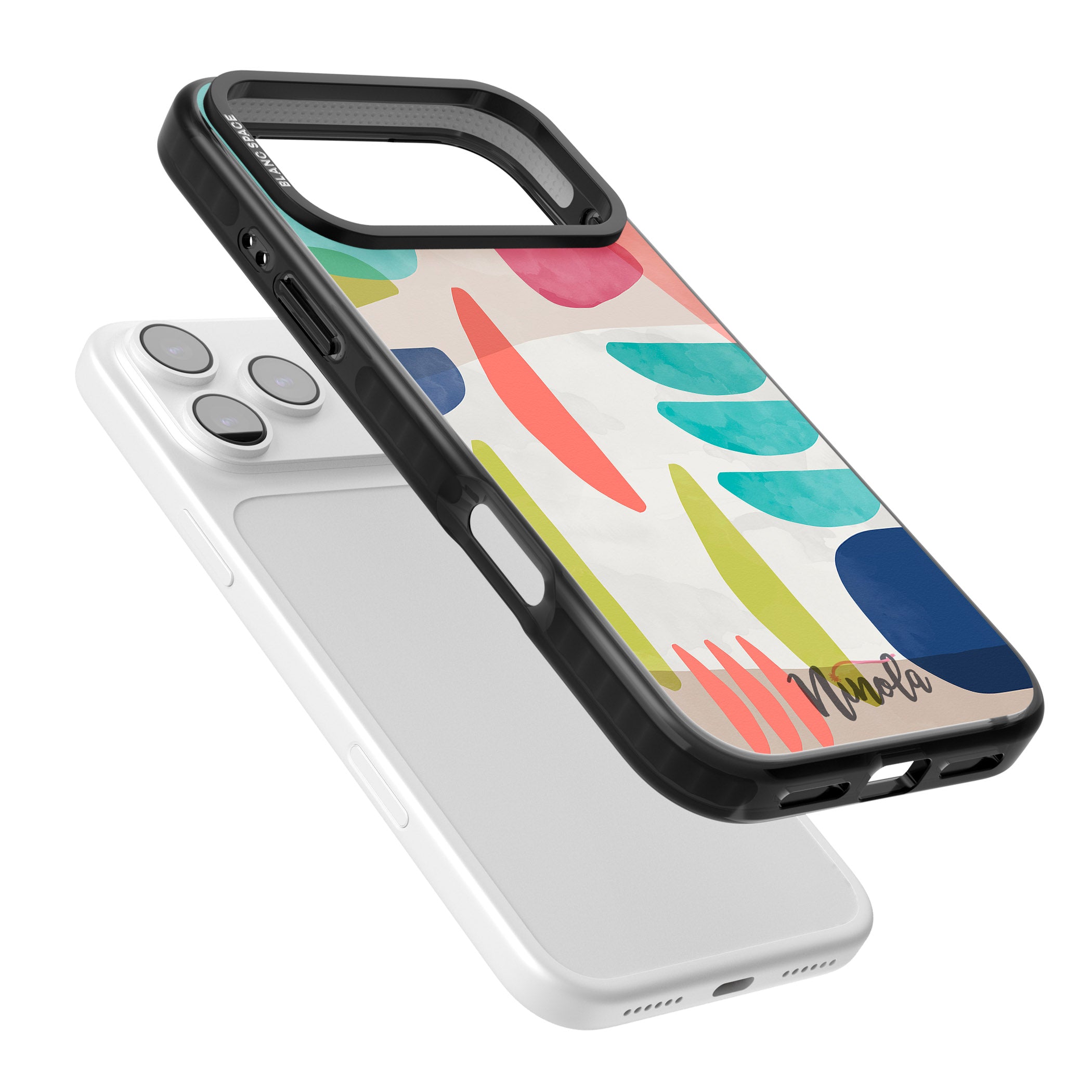 Bold Colorful Shapes iPhone 17 Pro Impact Pro Black Phone Case Colours