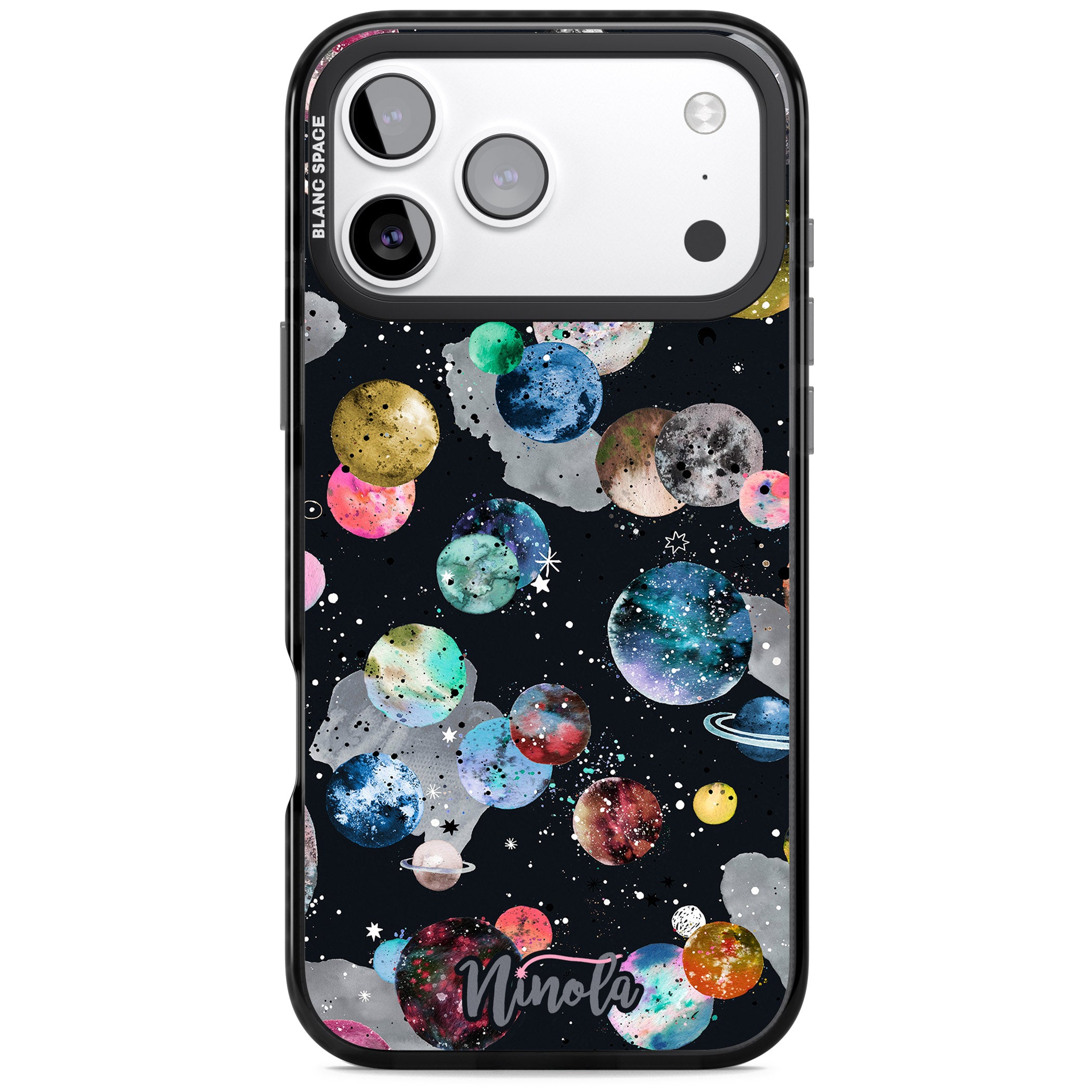 Cosmic Galaxy iPhone 17 Pro Max Impact Pro Black Phone Case