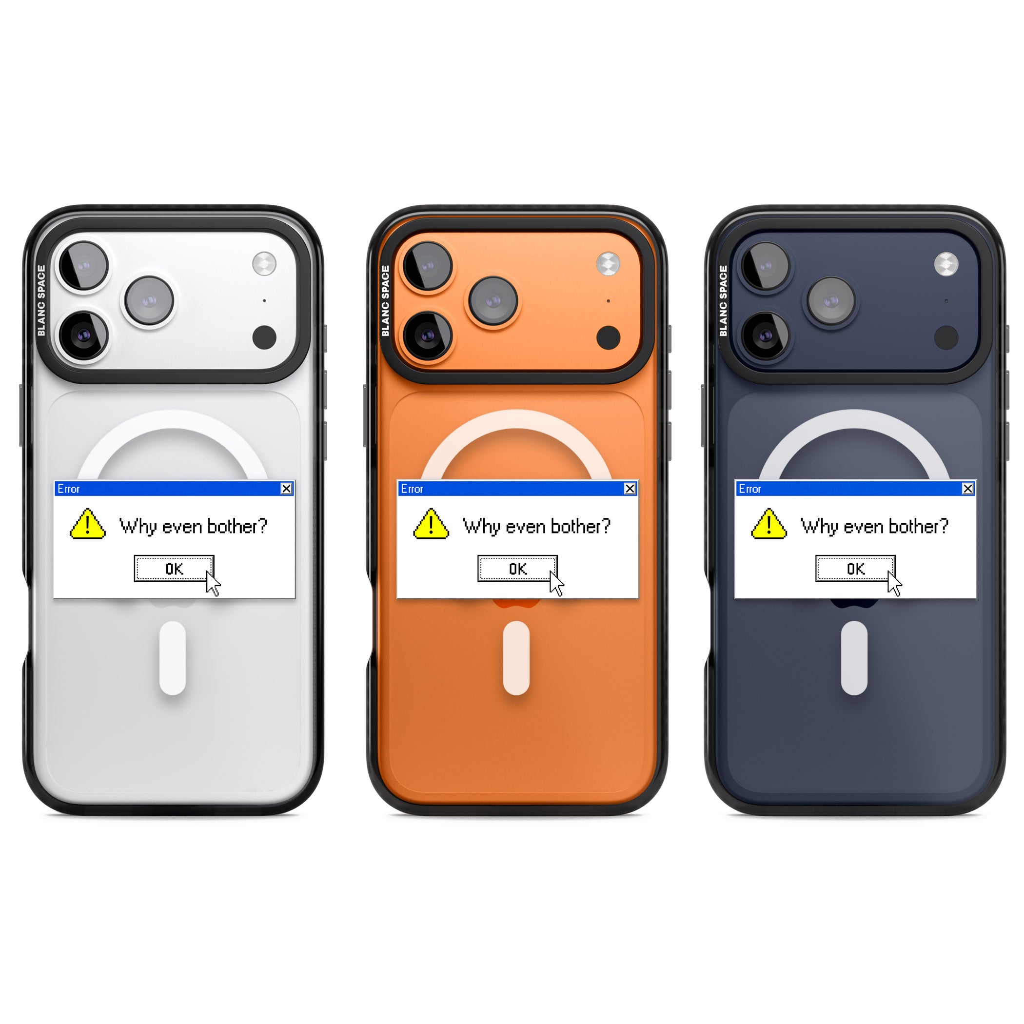 Why Even Bother Exe iPhone 17 Pro Impact Pro Black Phone Case APT Impact Protection