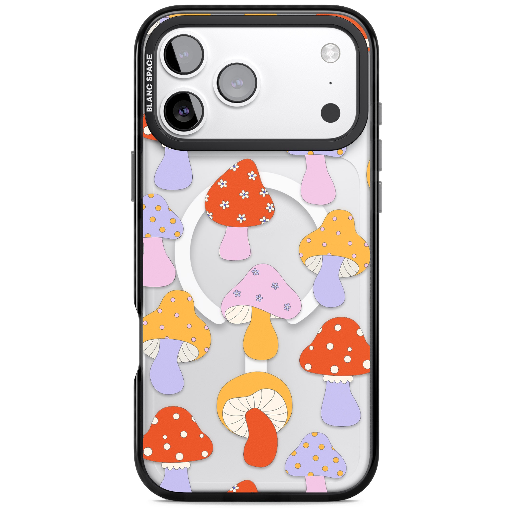 Happy Shrooms iPhone 17 Pro Max Impact Pro Black Phone Case