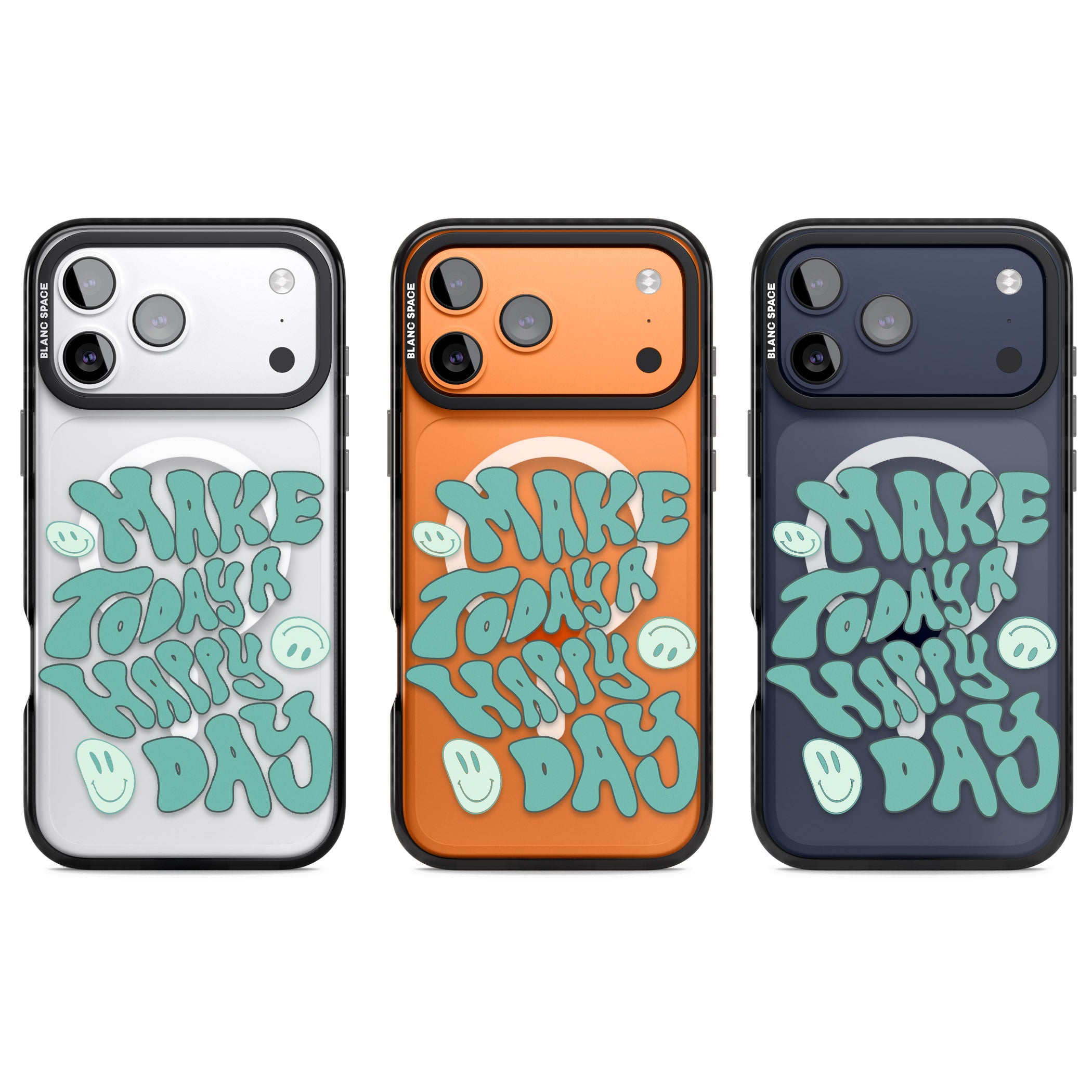 Make Today A Happy Day iPhone 17 Pro Impact Pro Black Phone Case APT Impact Protection