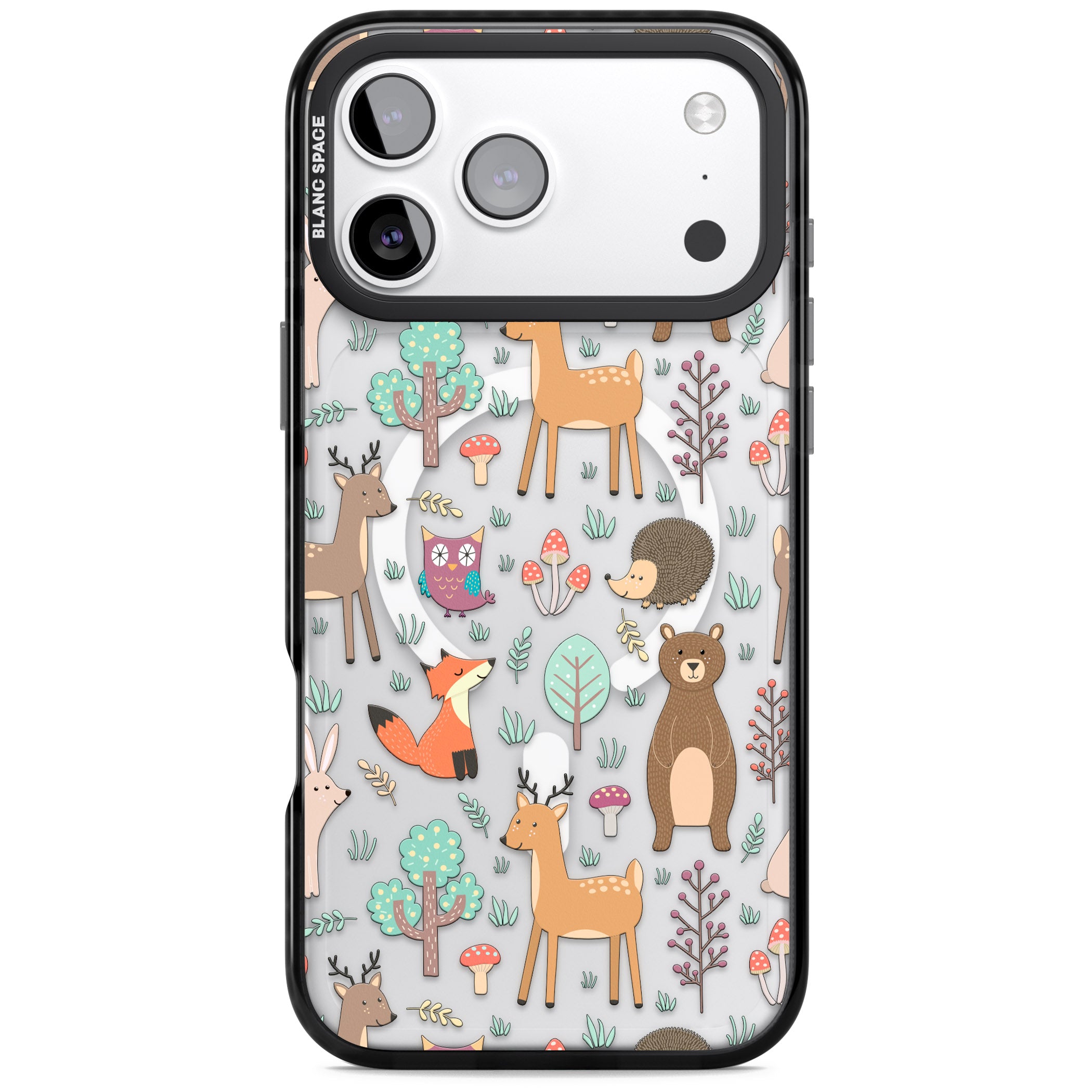 Wildlife Pattern iPhone 17 Pro Impact Pro Black Phone Case