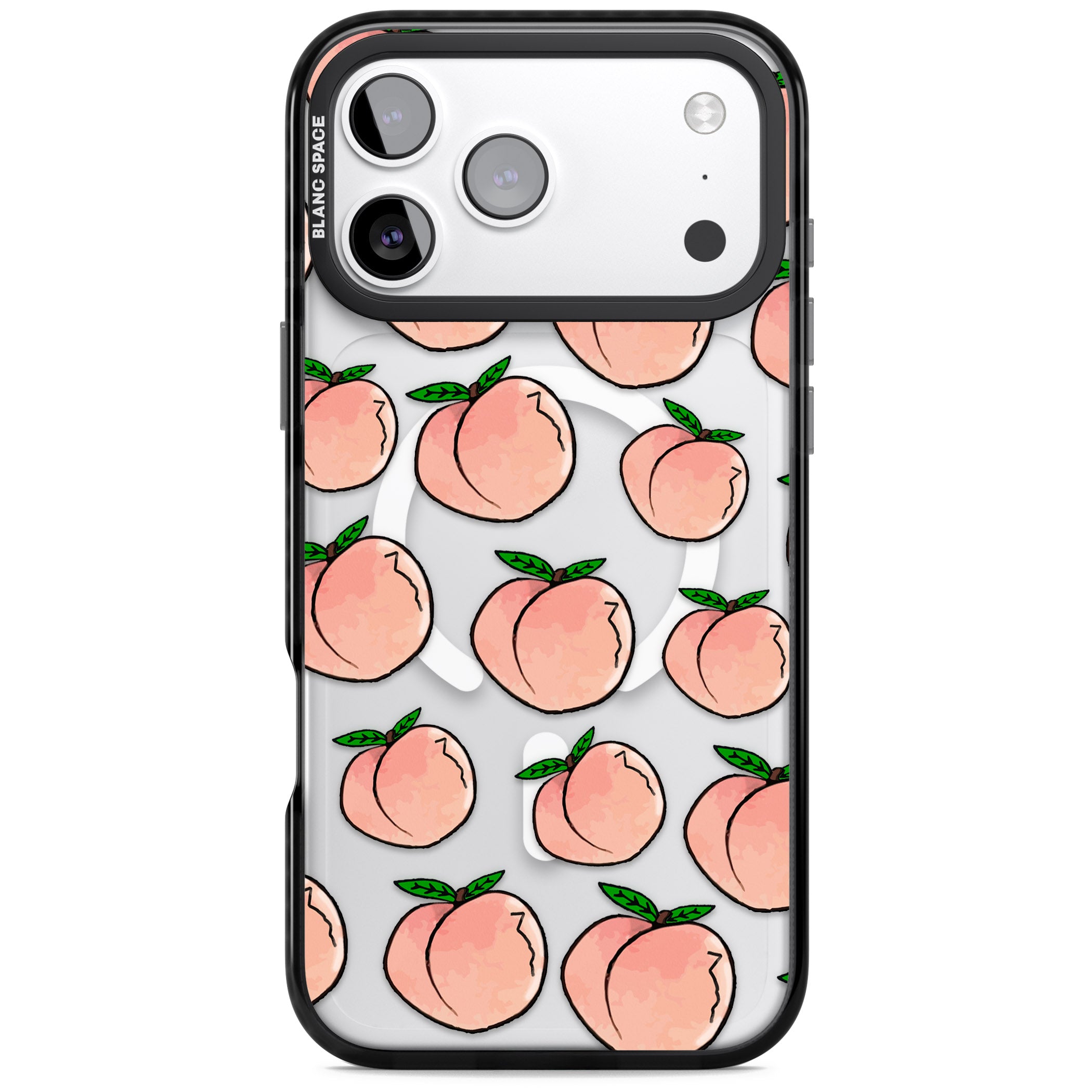 Peachy Picnic iPhone 17 Pro Max Impact Pro Black Phone Case
