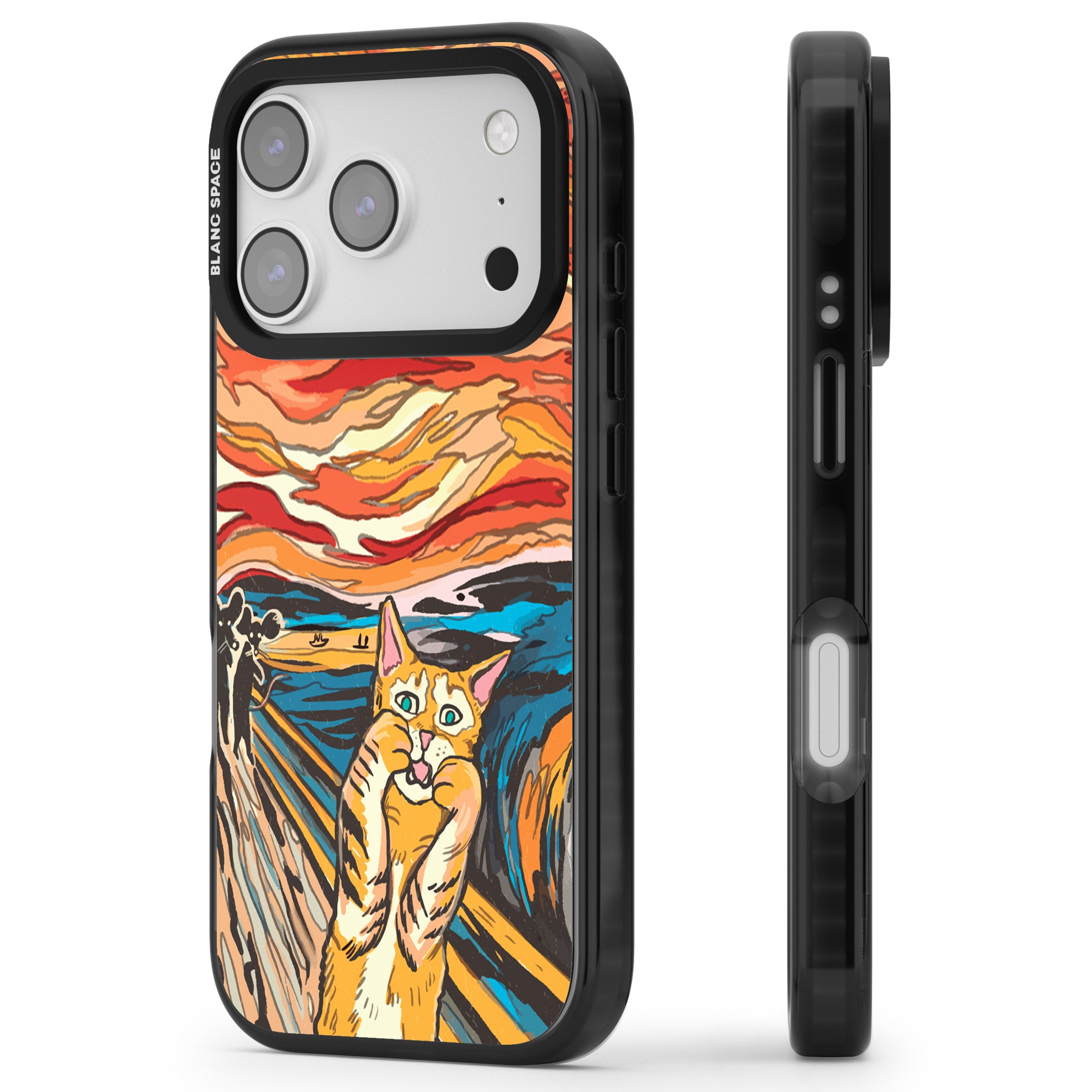 The Meow iPhone 17 Pro Max Impact Pro Black Phone Case Side Profile