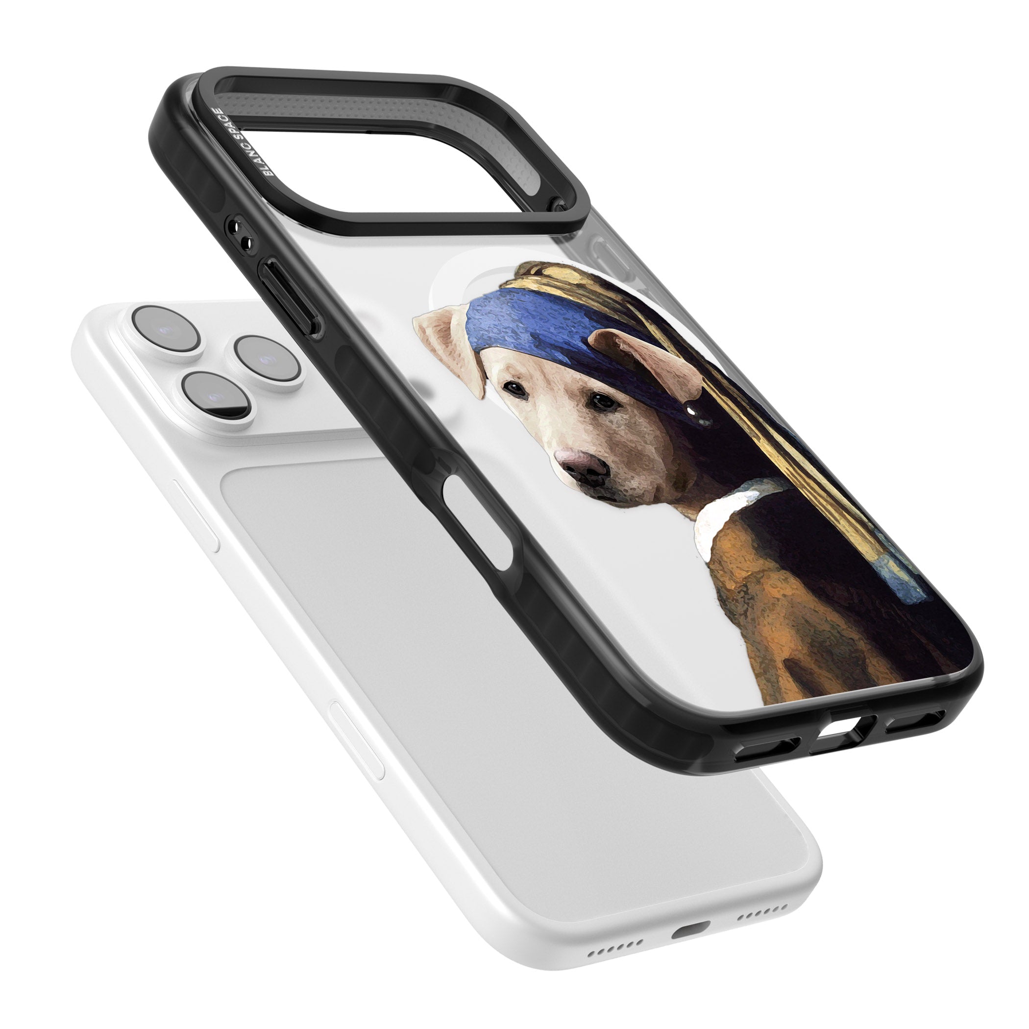 Doggo With A Pearl Earring iPhone 17 Pro Impact Pro Black Phone Case Colours