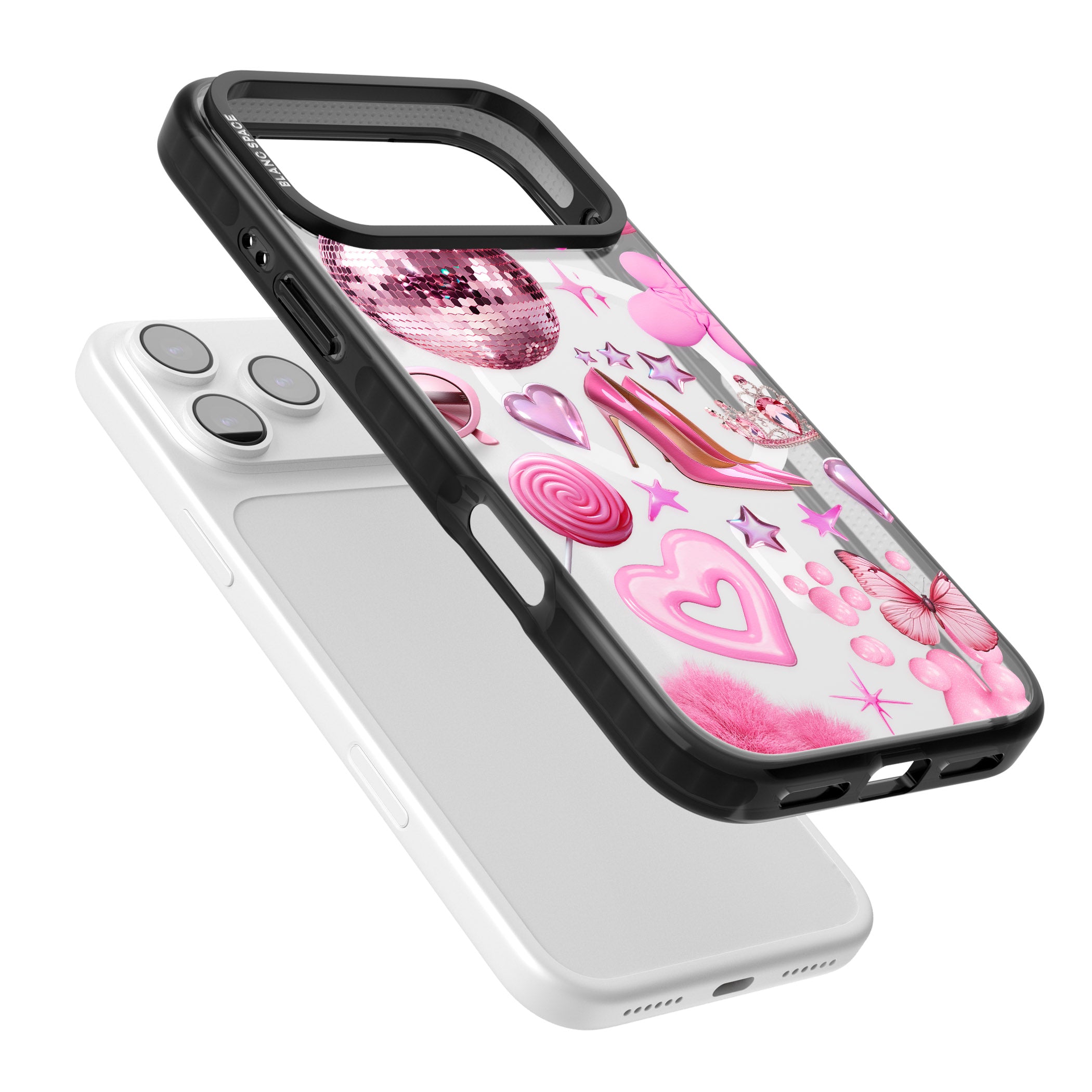 Pink Glam iPhone 17 Pro Max Impact Pro Black Phone Case Colours
