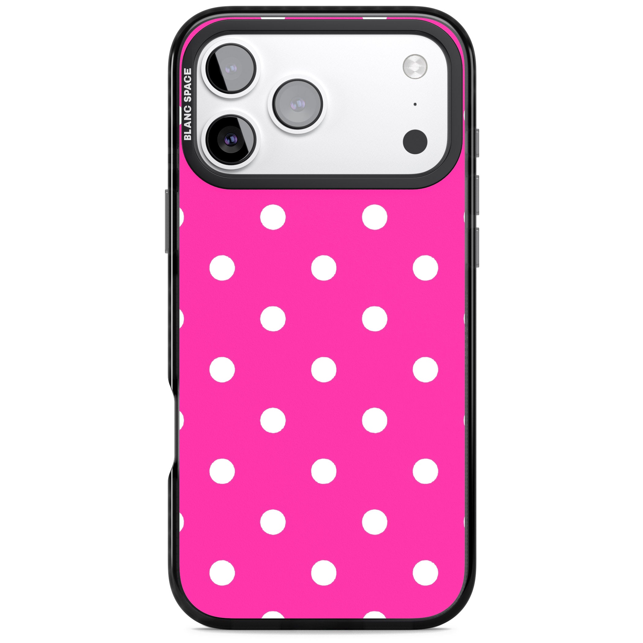Pink Polka Dot iPhone 17 Pro Max Impact Pro Black Phone Case