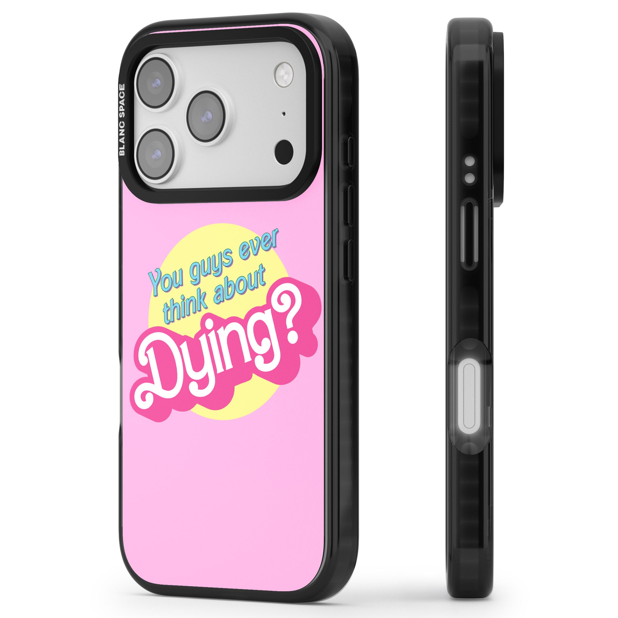 Ever Think About Dying? iPhone 17 Pro Max Impact Pro Black Phone Case Side Profile