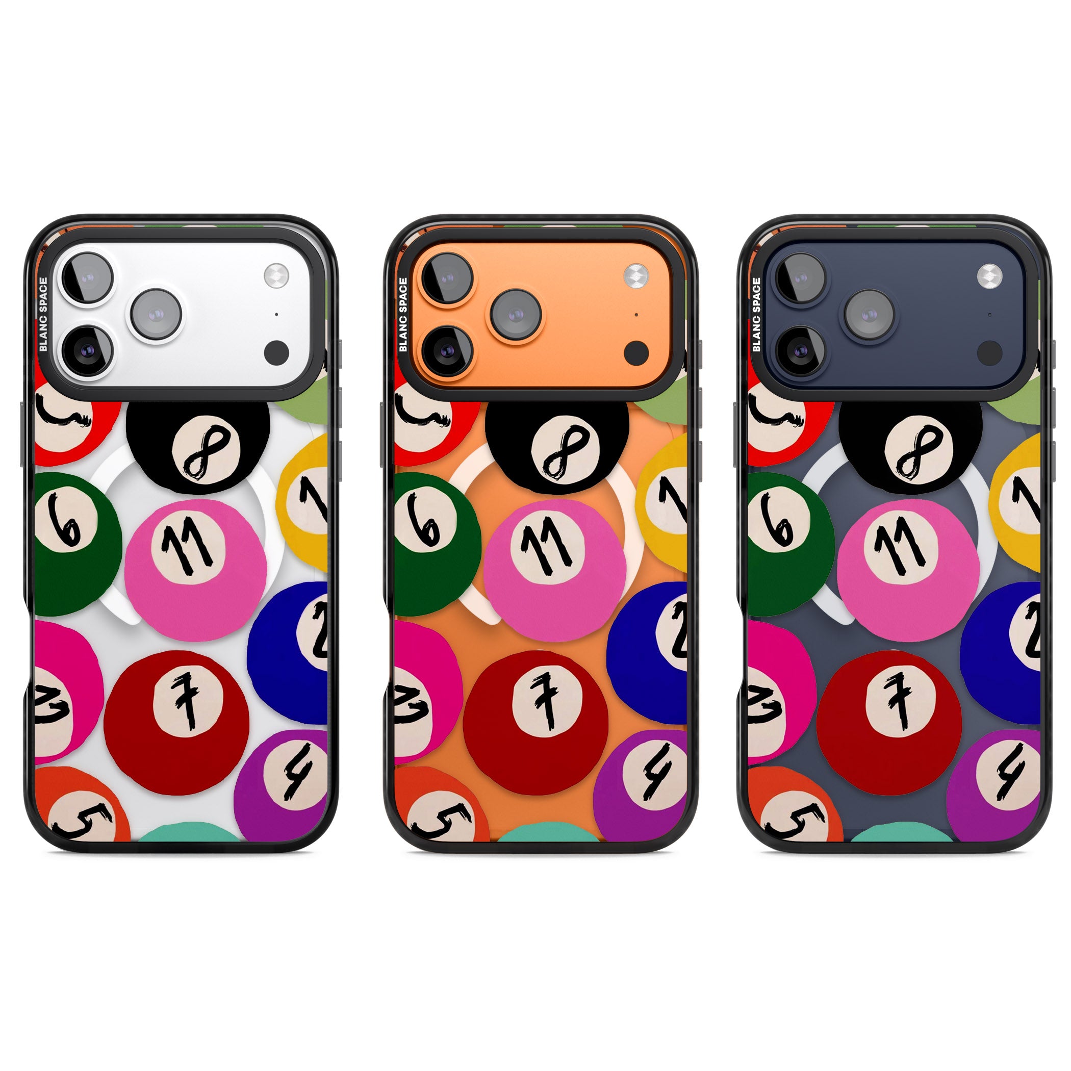 Pool Balls iPhone 17 Pro Impact Pro Black Phone Case APT Impact Protection