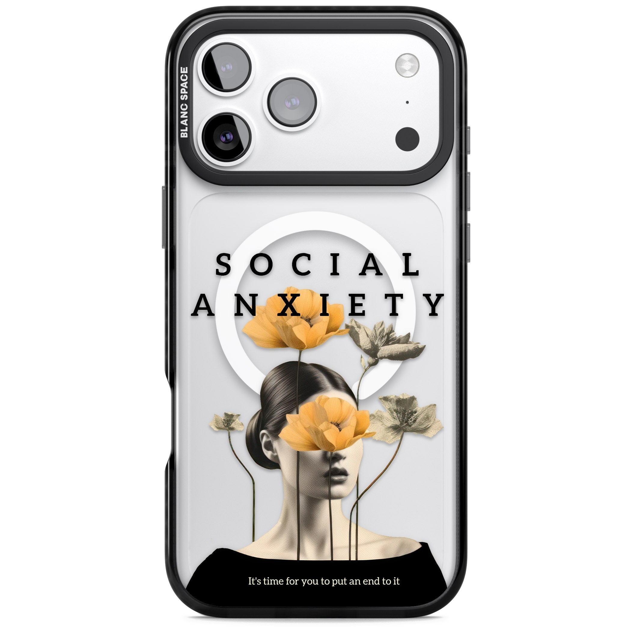 Social Anxiety iPhone 17 Pro Max Impact Pro Black Phone Case