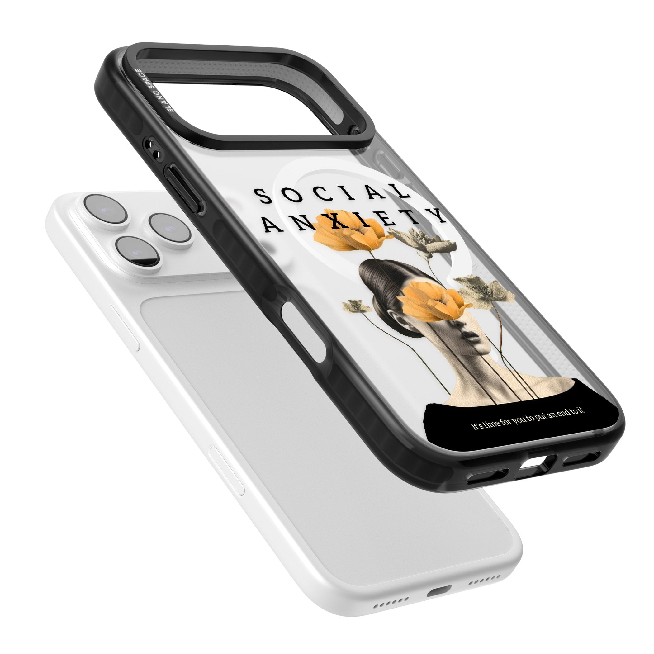 Social Anxiety iPhone 17 Pro Impact Pro Black Phone Case Colours