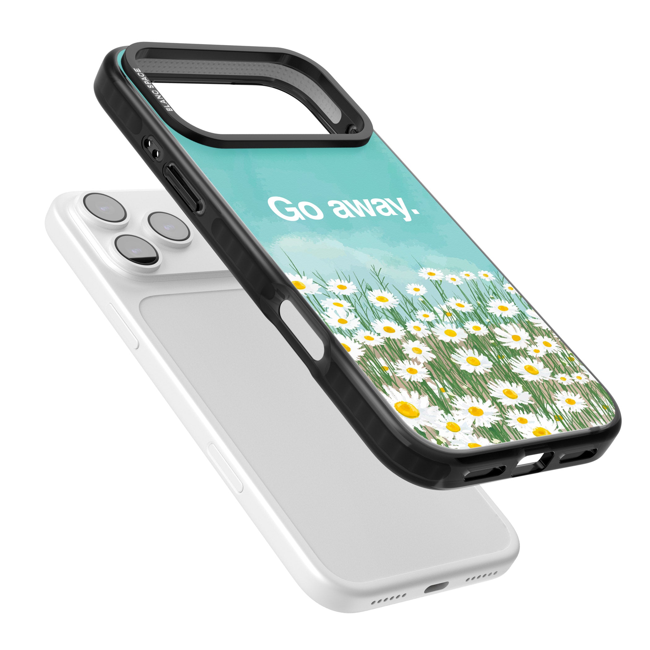 Go Away iPhone 17 Pro Max Impact Pro Black Phone Case Colours