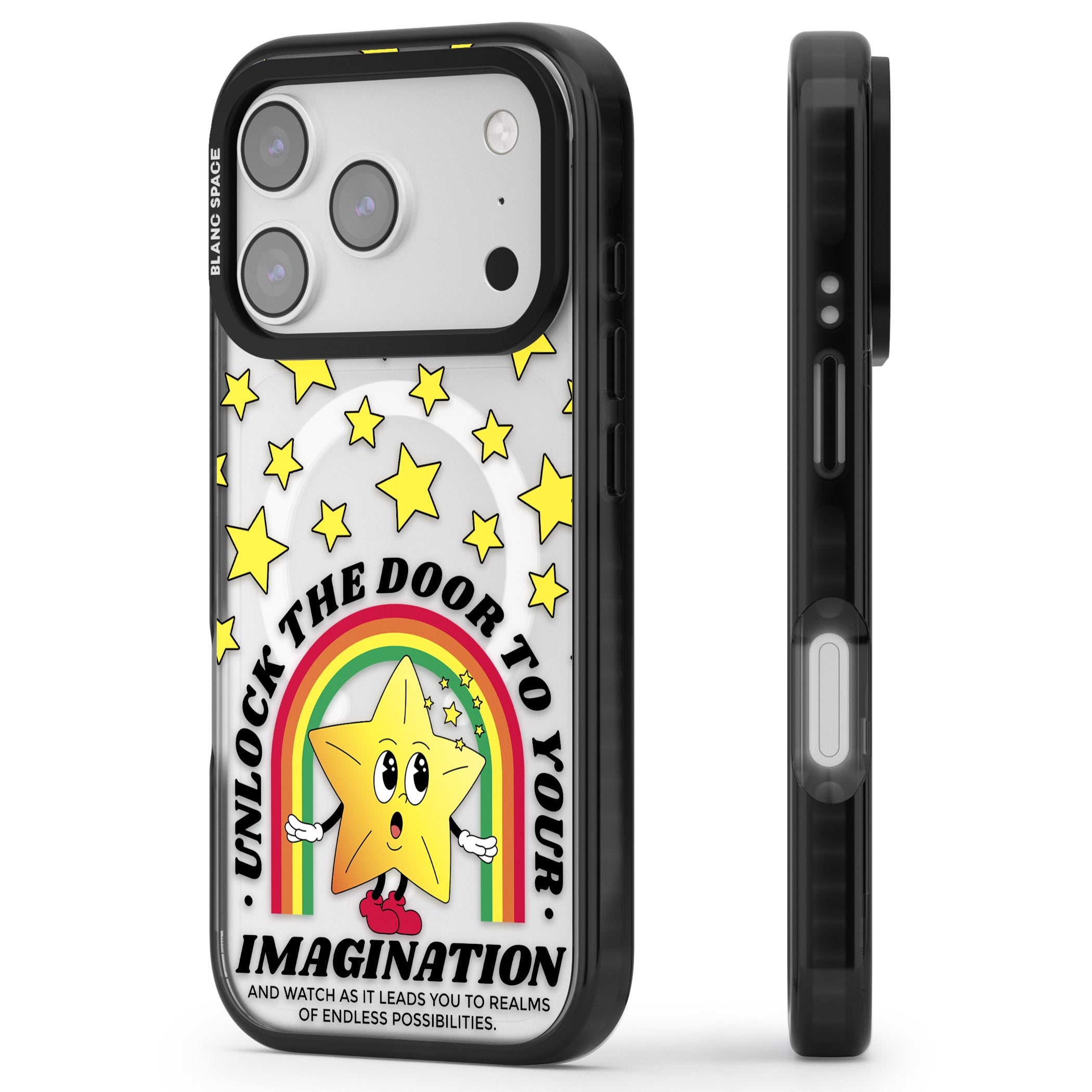 Imagination iPhone 17 Pro Impact Pro Black Phone Case Side Profile
