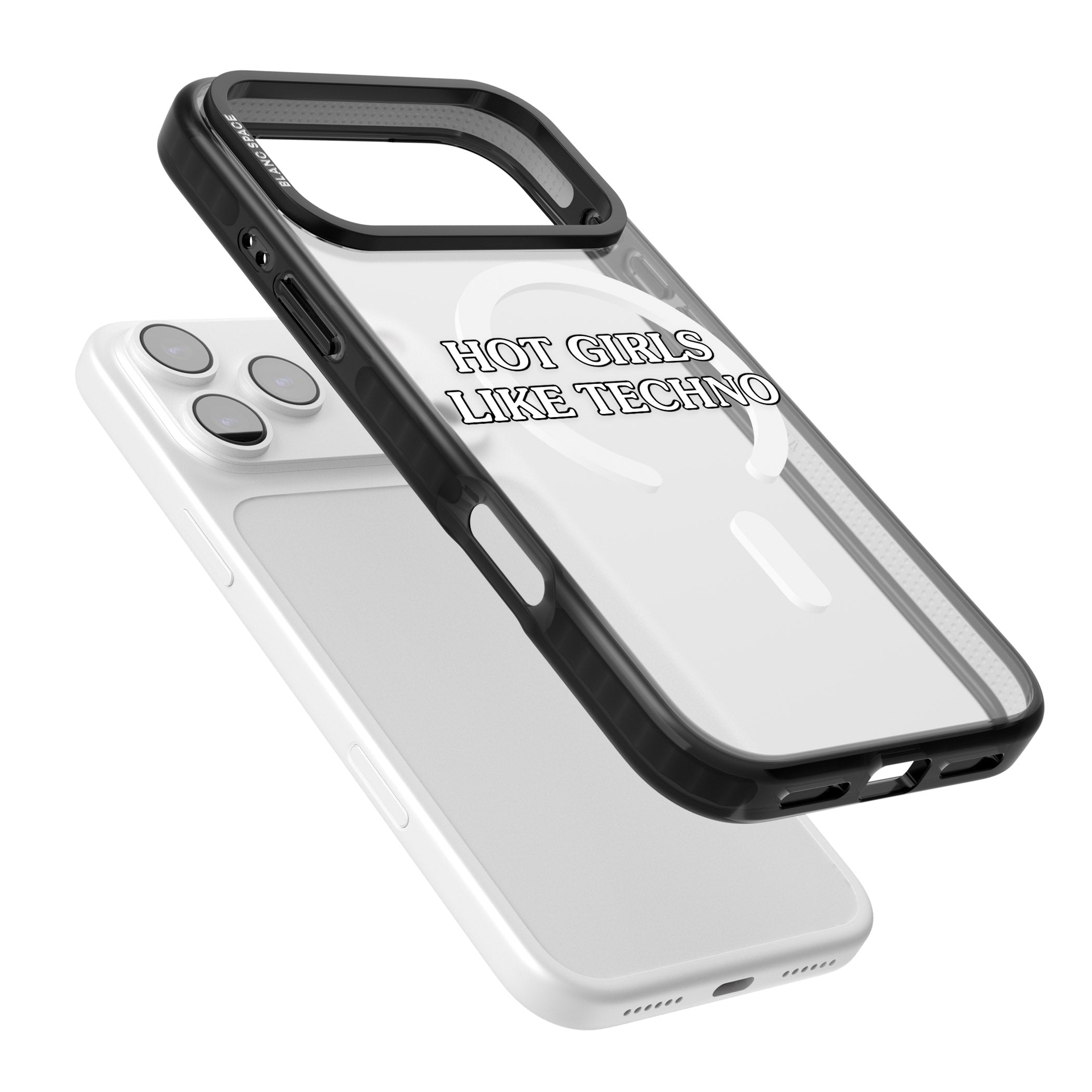 Hot Girls Like Techno iPhone 17 Pro Impact Pro Black Phone Case Colours