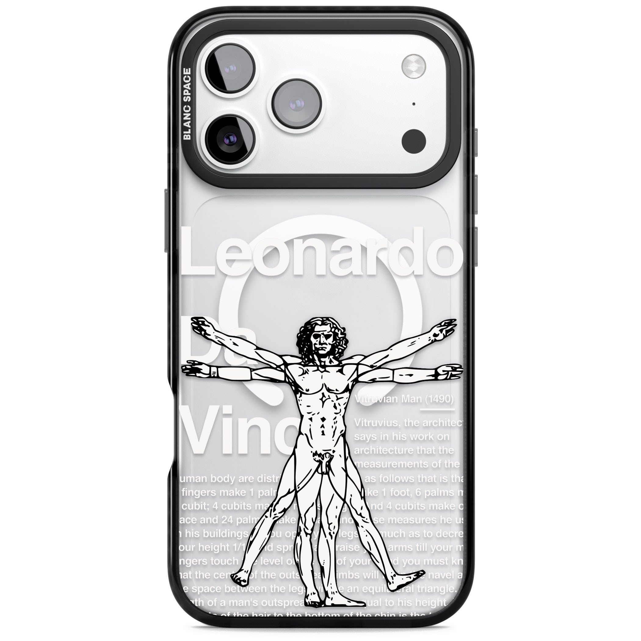Vitruvian Man iPhone 17 Pro Max Impact Pro Black Phone Case