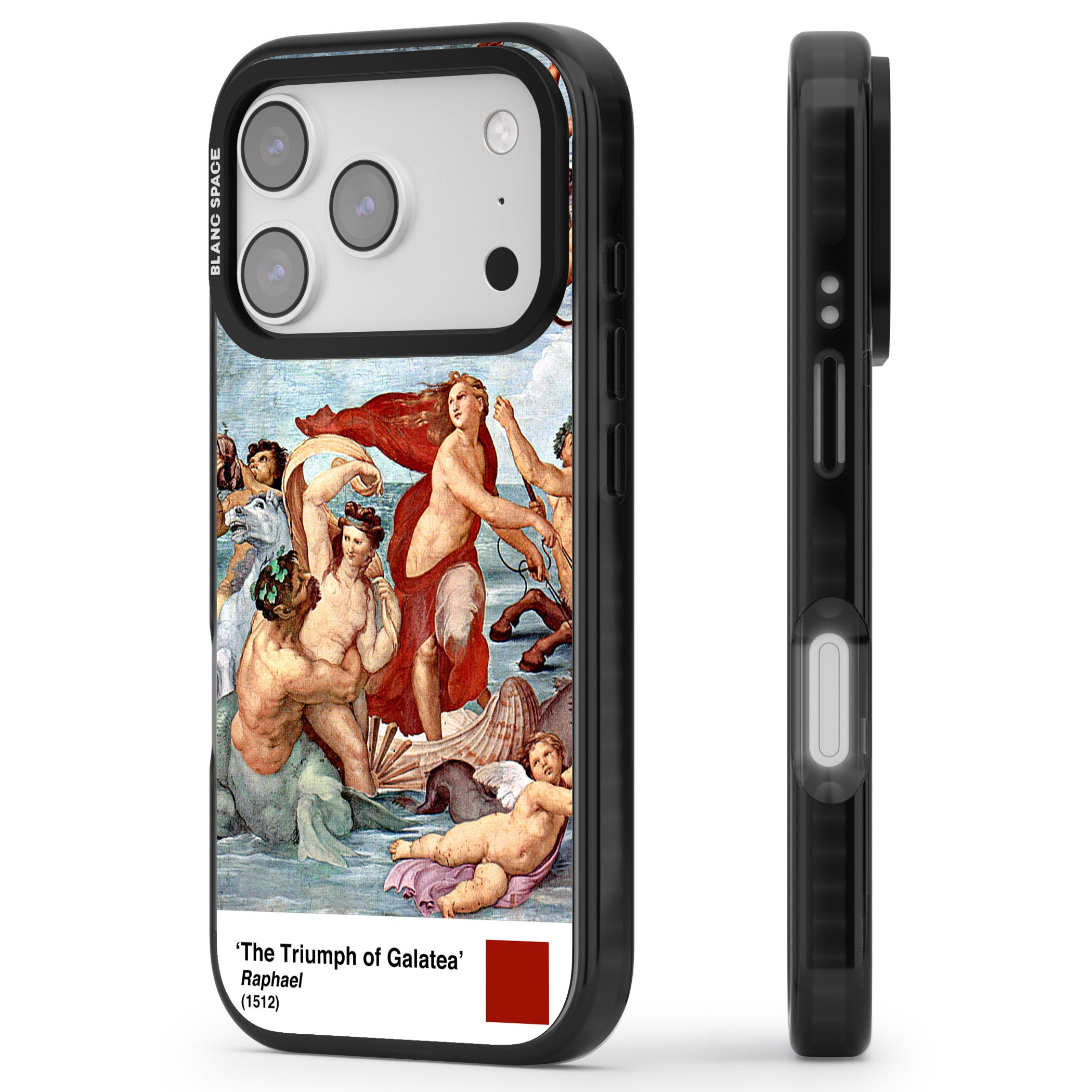 The Triumph Of Galatea iPhone 17 Pro Impact Pro Black Phone Case Side Profile