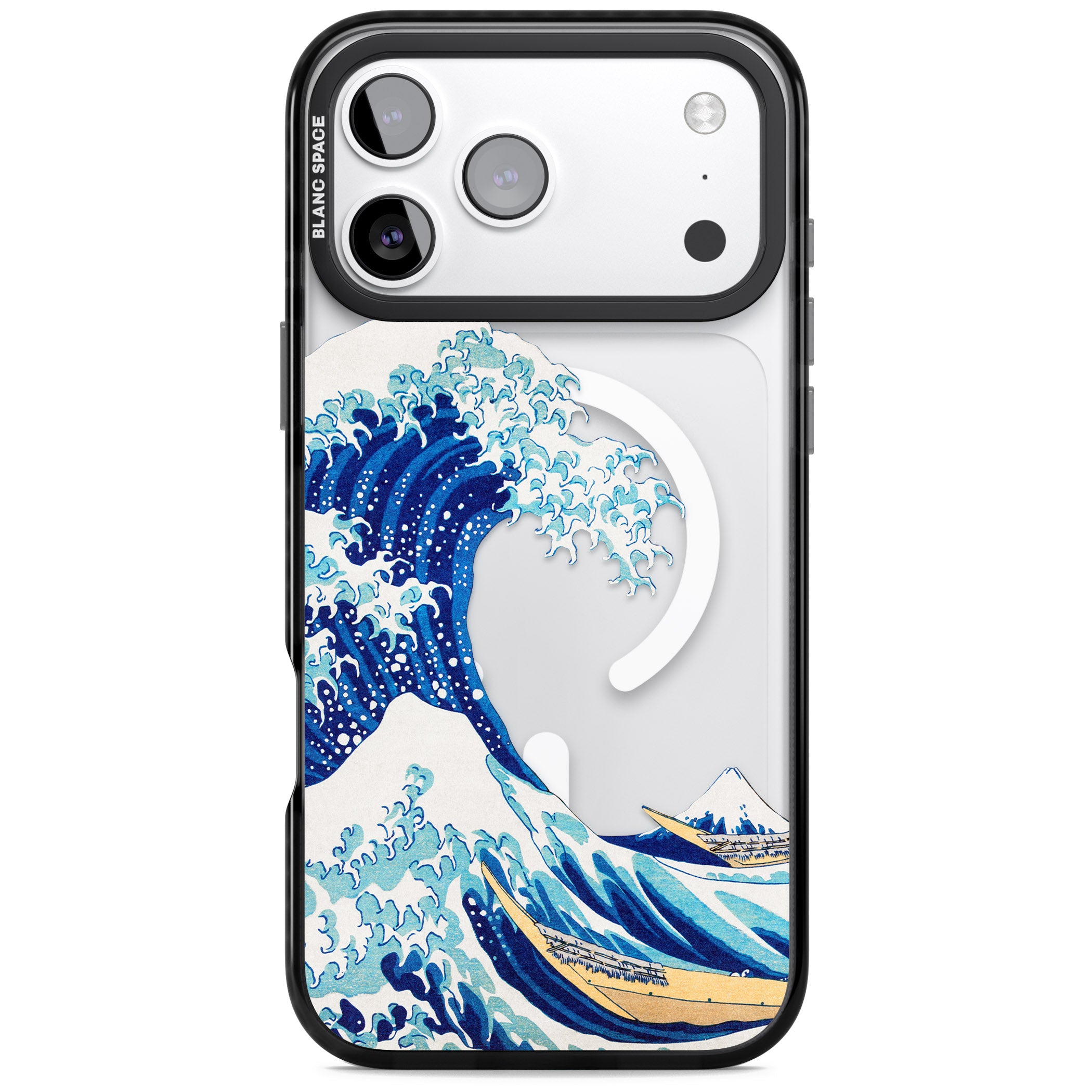 The Great Wave Of Kanagawa iPhone 17 Pro Max Impact Pro Black Phone Case