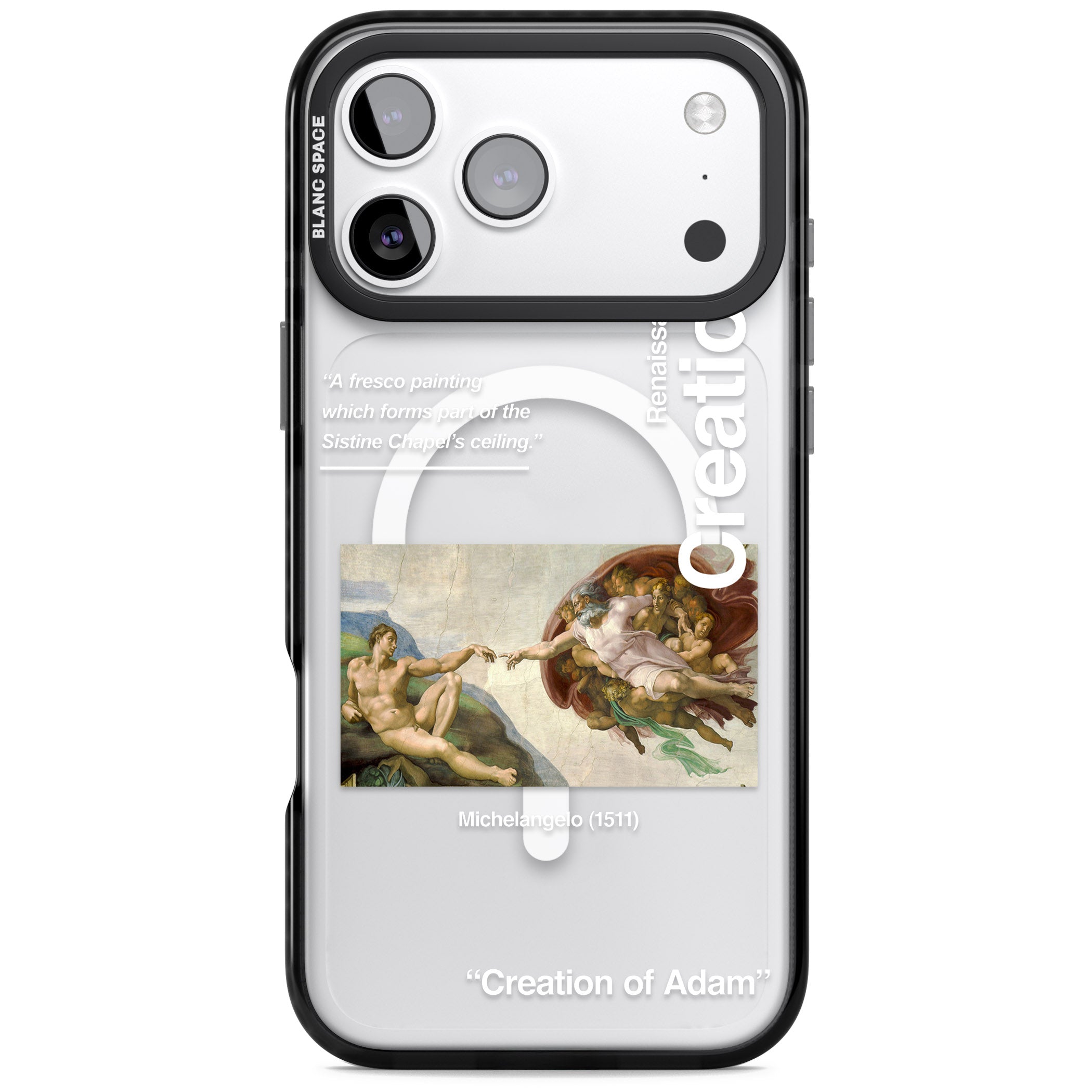 Creation Of Adam Michelangelo iPhone 17 Pro Impact Pro Black Phone Case