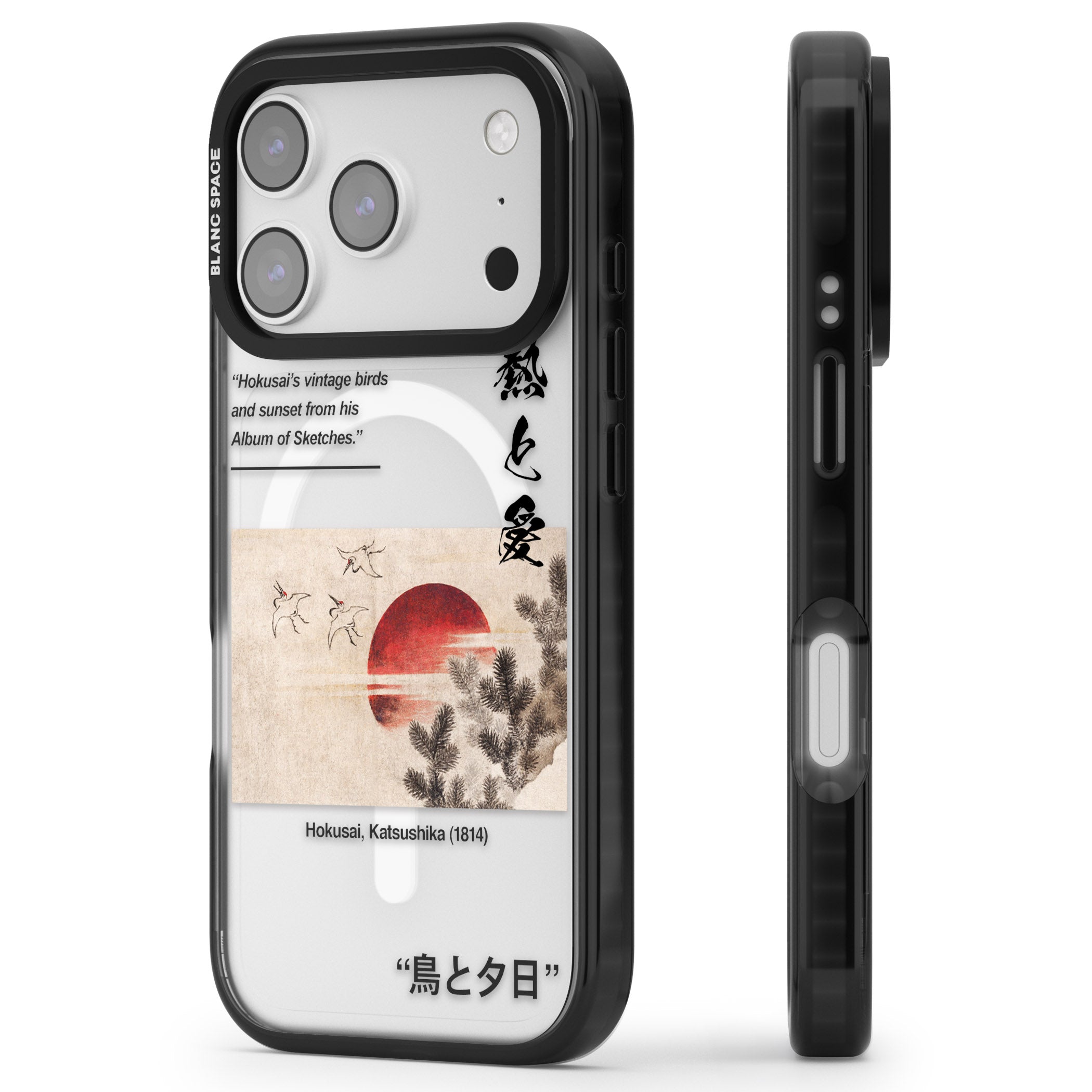 Birds And Sunset iPhone 17 Pro Impact Pro Black Phone Case Side Profile