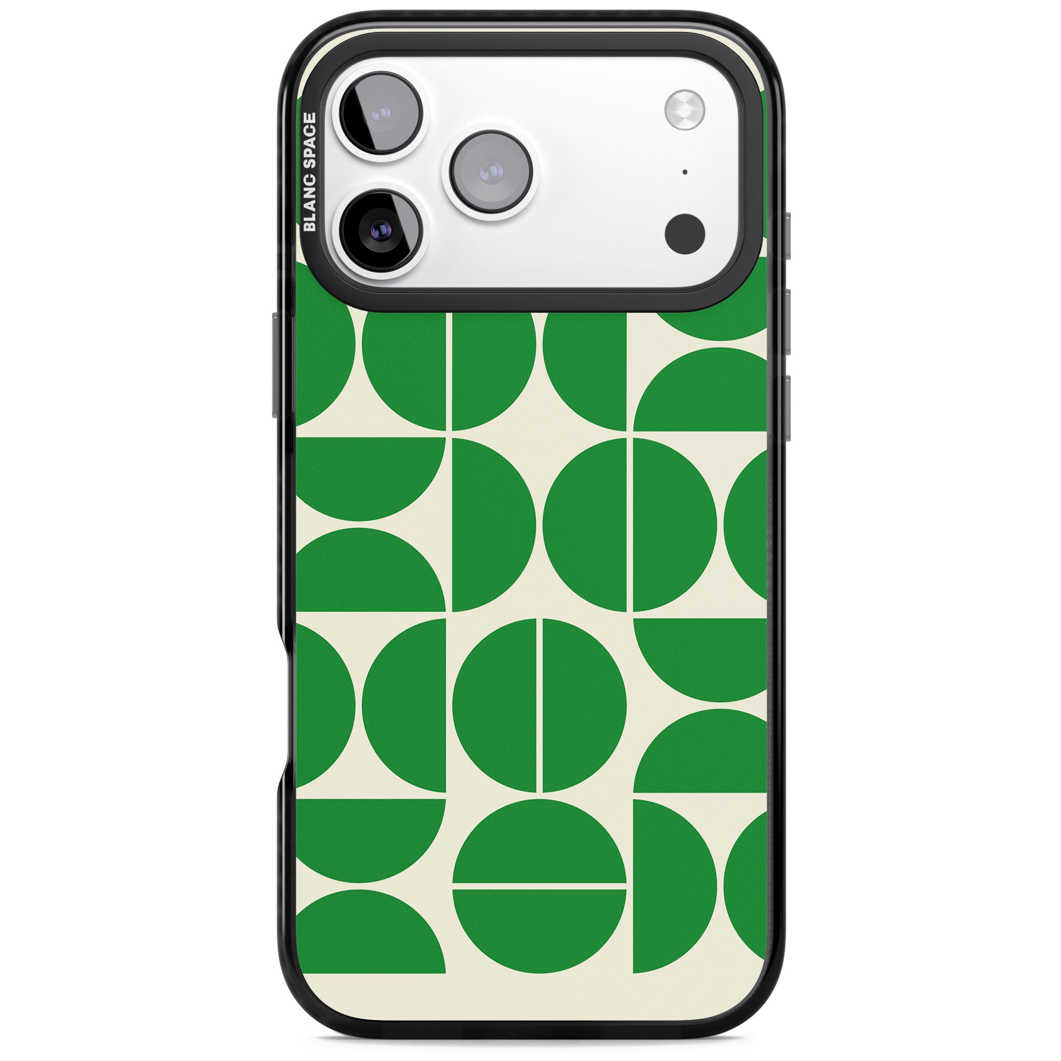Retro Green Circles iPhone 17 Pro Max Impact Pro Black Phone Case