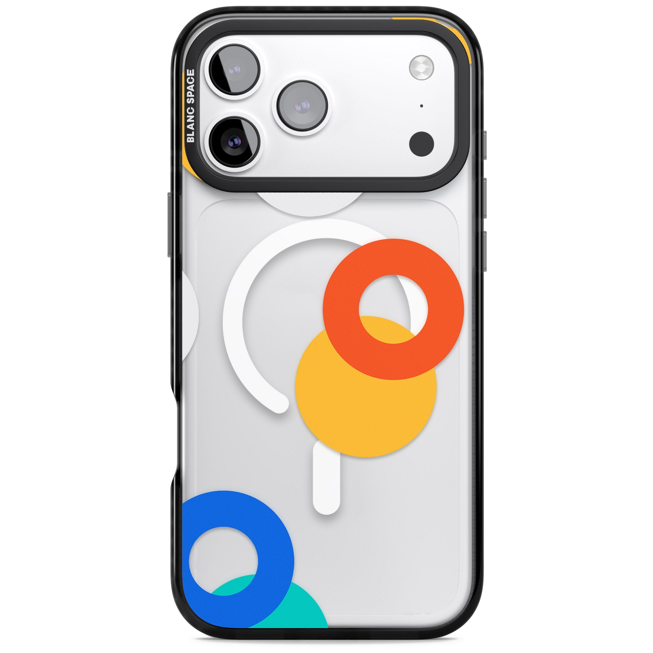 Abstract Mixed Circles iPhone 17 Pro Max Impact Pro Black Phone Case