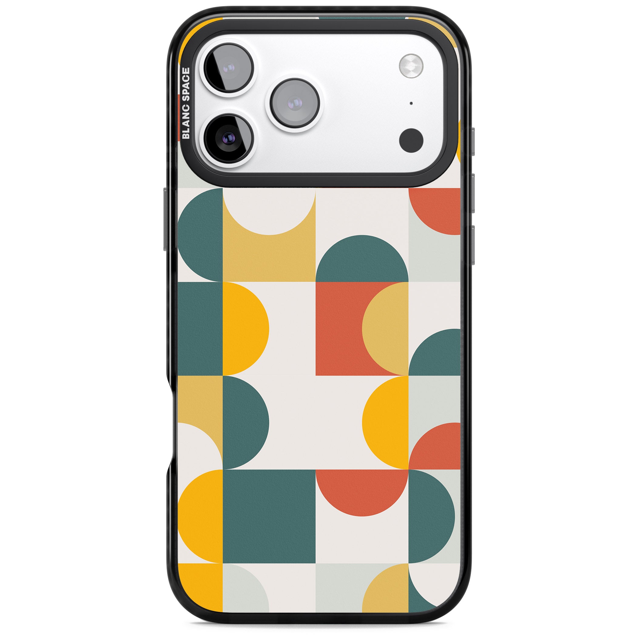Retro Color Blocks iPhone 17 Pro Impact Pro Black Phone Case