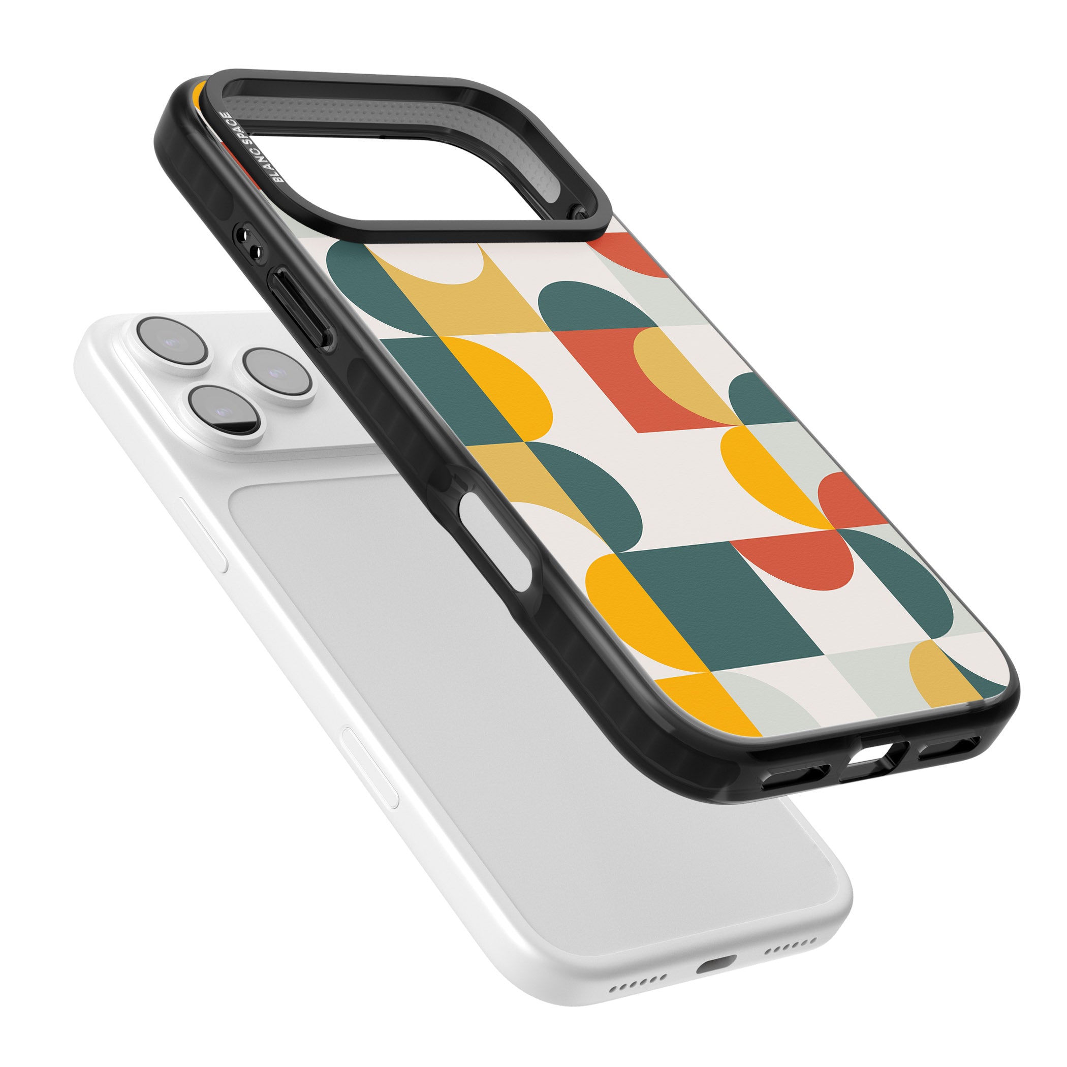 Retro Color Blocks iPhone 17 Pro Max Impact Pro Black Phone Case Colours