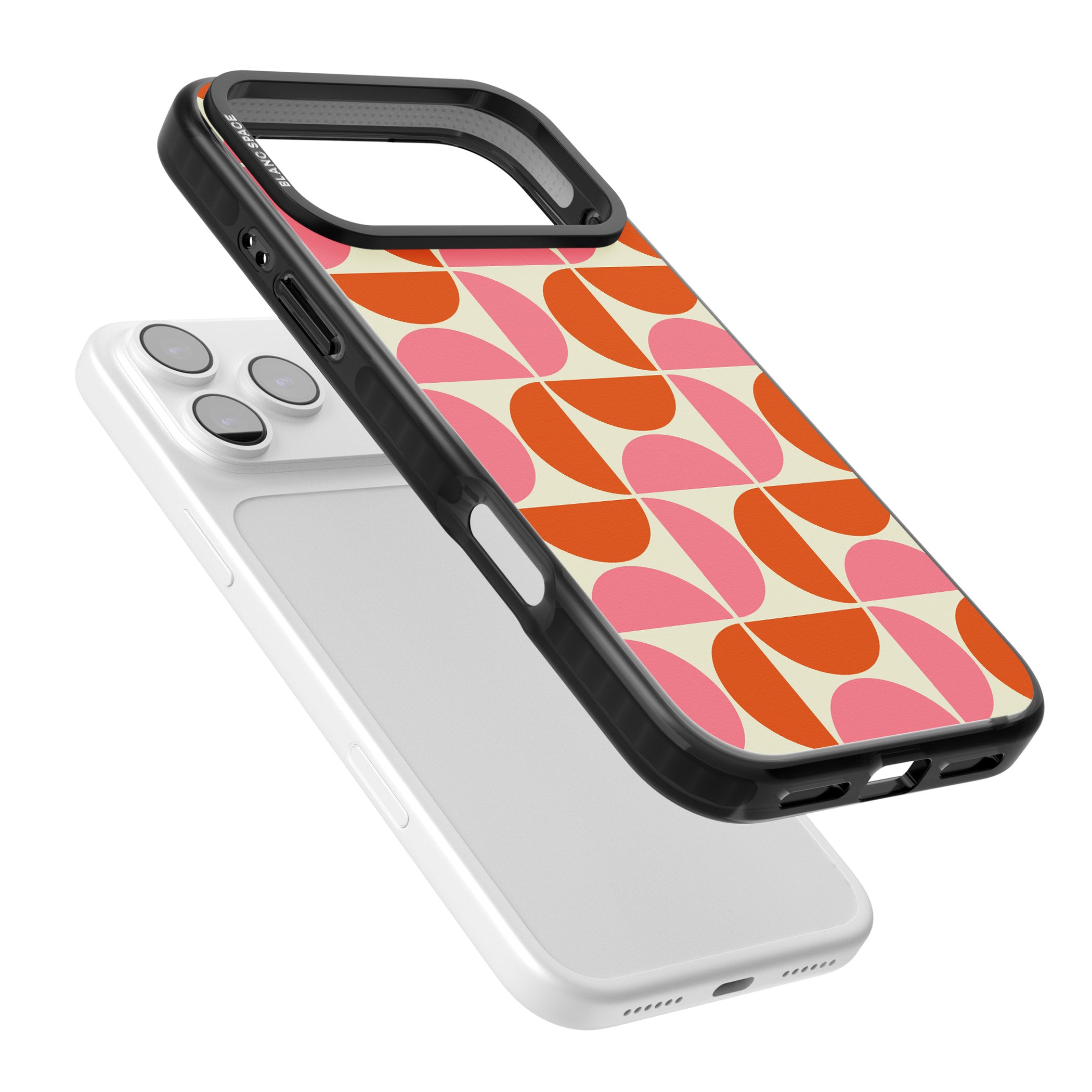 Retro Half Circle Pattern iPhone 17 Pro Max Impact Pro Black Phone Case Colours