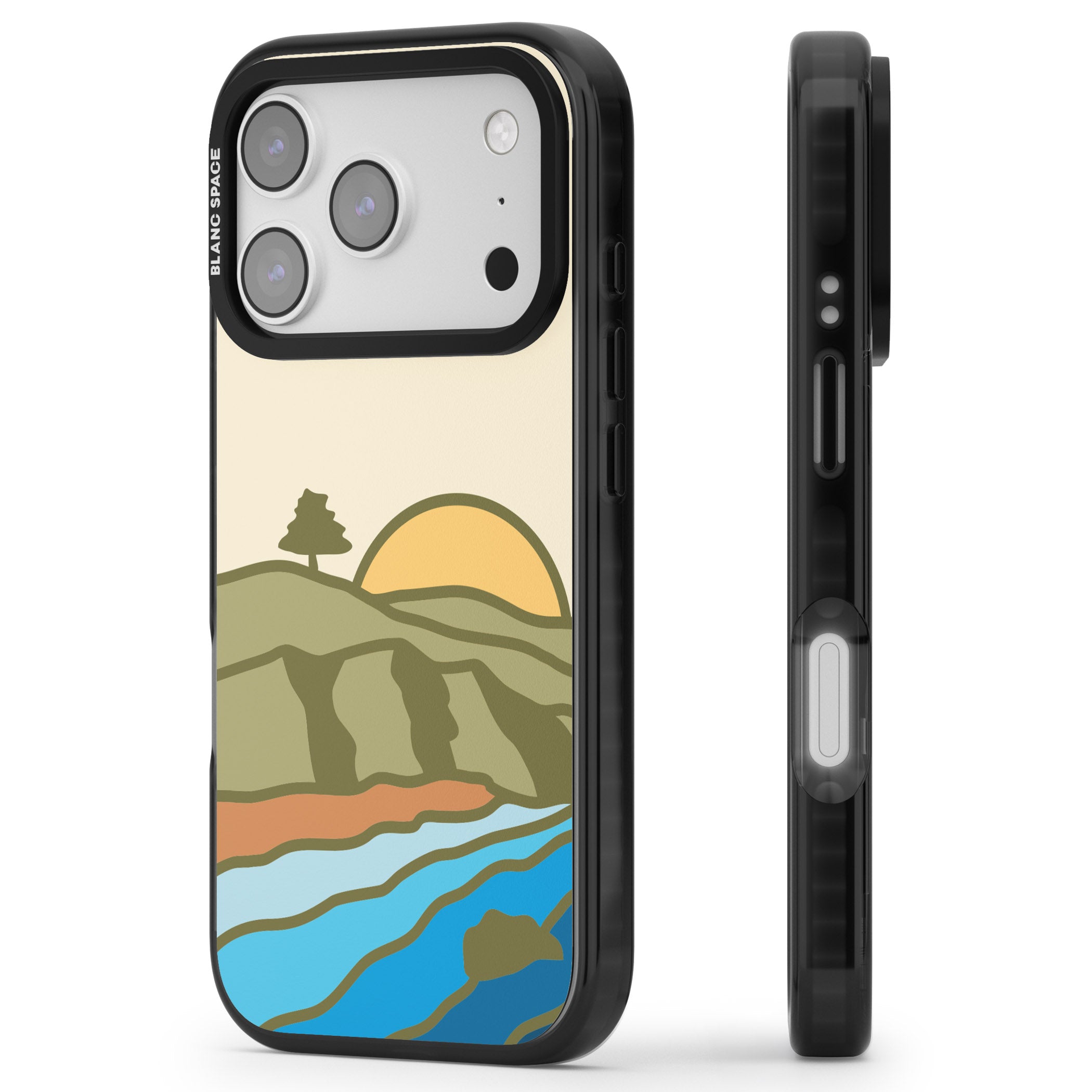 North Sunset iPhone 17 Pro Impact Pro Black Phone Case Side Profile