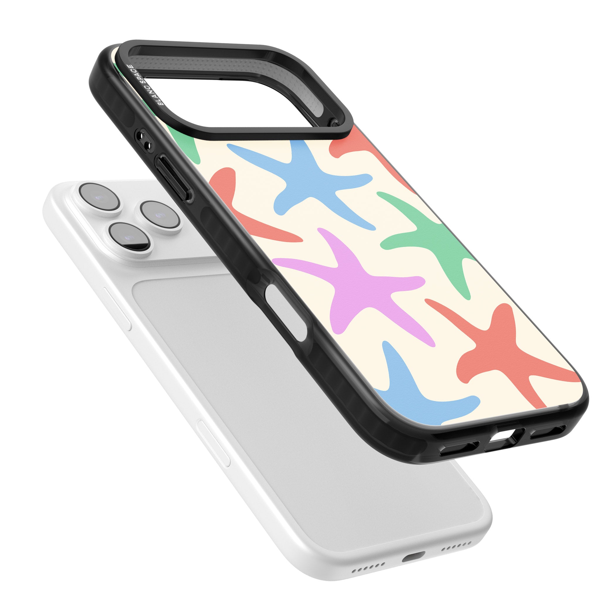 Pastel Starfish iPhone 17 Pro Max Impact Pro Black Phone Case Colours