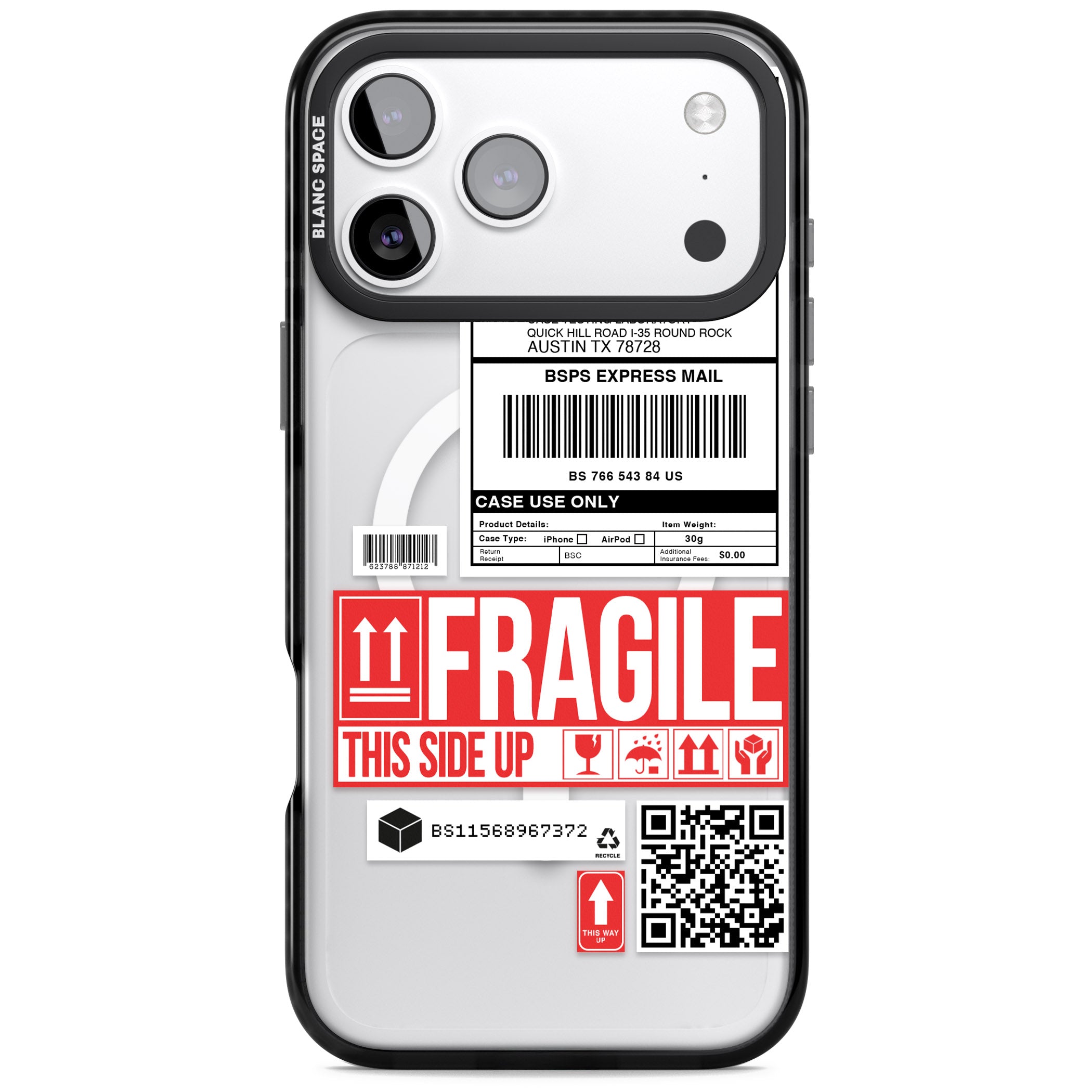 Shipping Label iPhone 17 Pro Max Impact Pro Black Phone Case