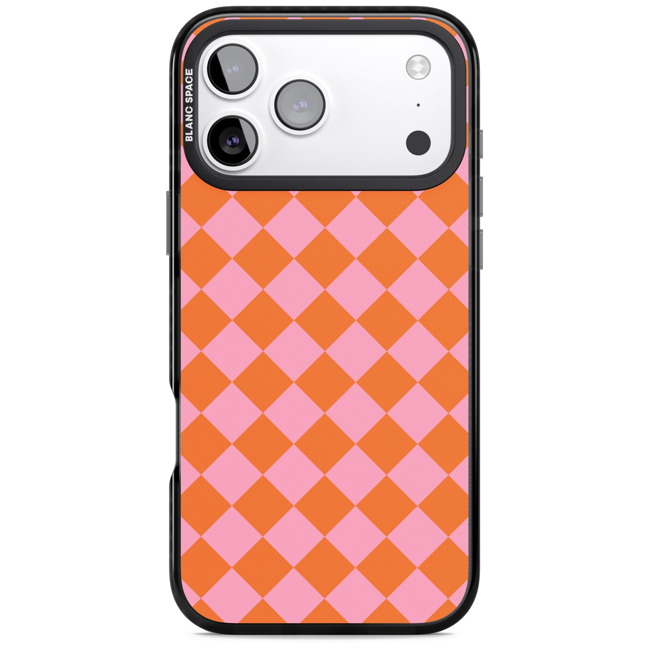 Retro Sunset Diamond Plaid iPhone 17 Pro Max Impact Pro Black Phone Case