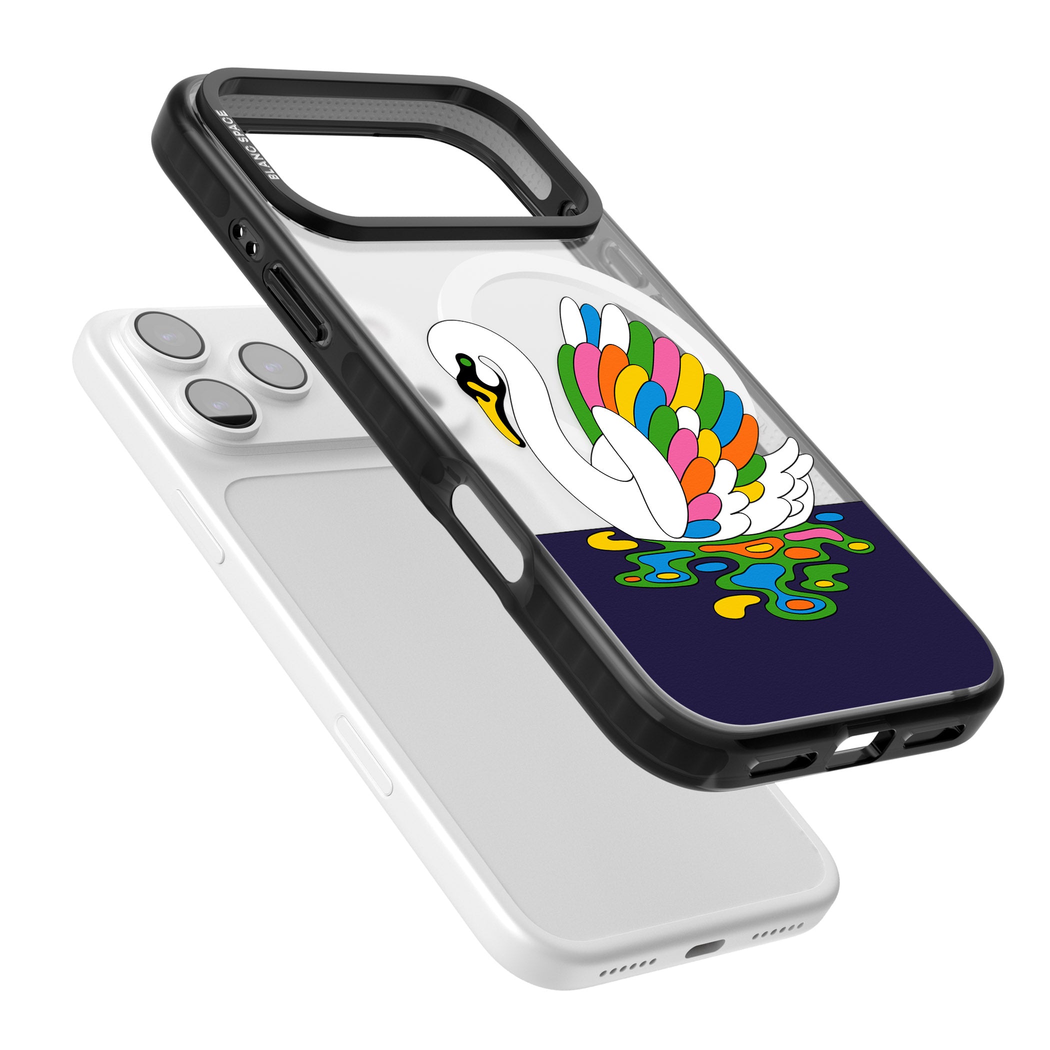 Serene Swan iPhone 17 Pro Impact Pro Black Phone Case Colours