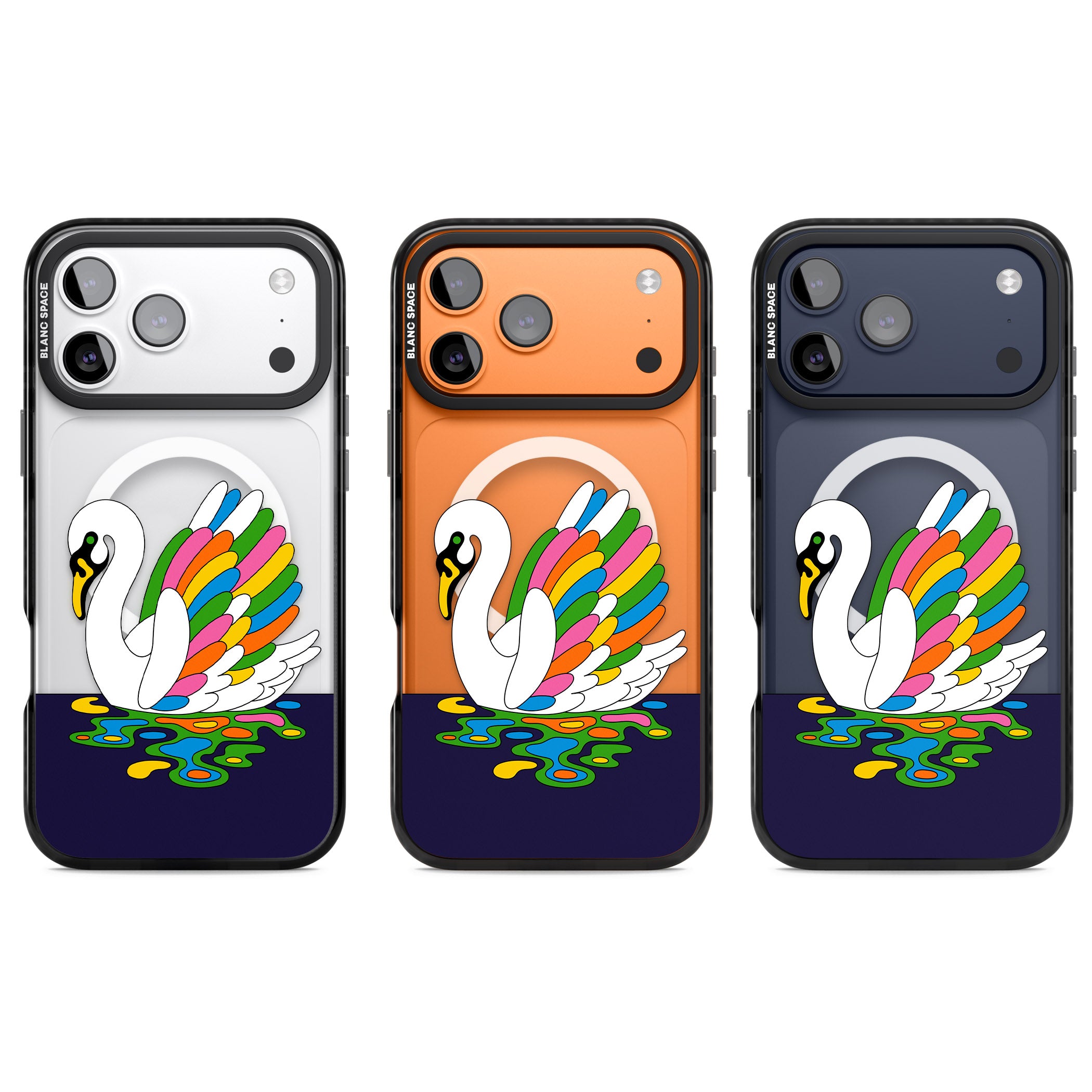 Serene Swan iPhone 17 Pro Impact Pro Black Phone Case APT Impact Protection