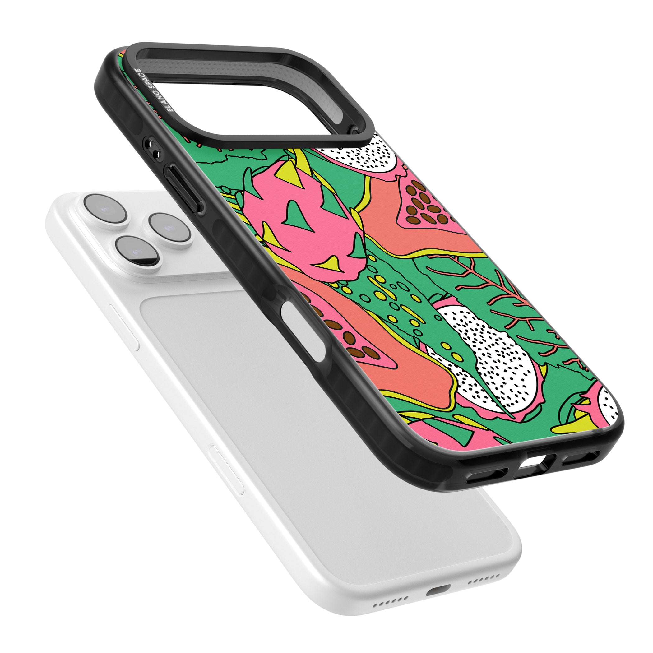 Psychedelic Salad iPhone 17 Pro Impact Pro Black Phone Case Colours