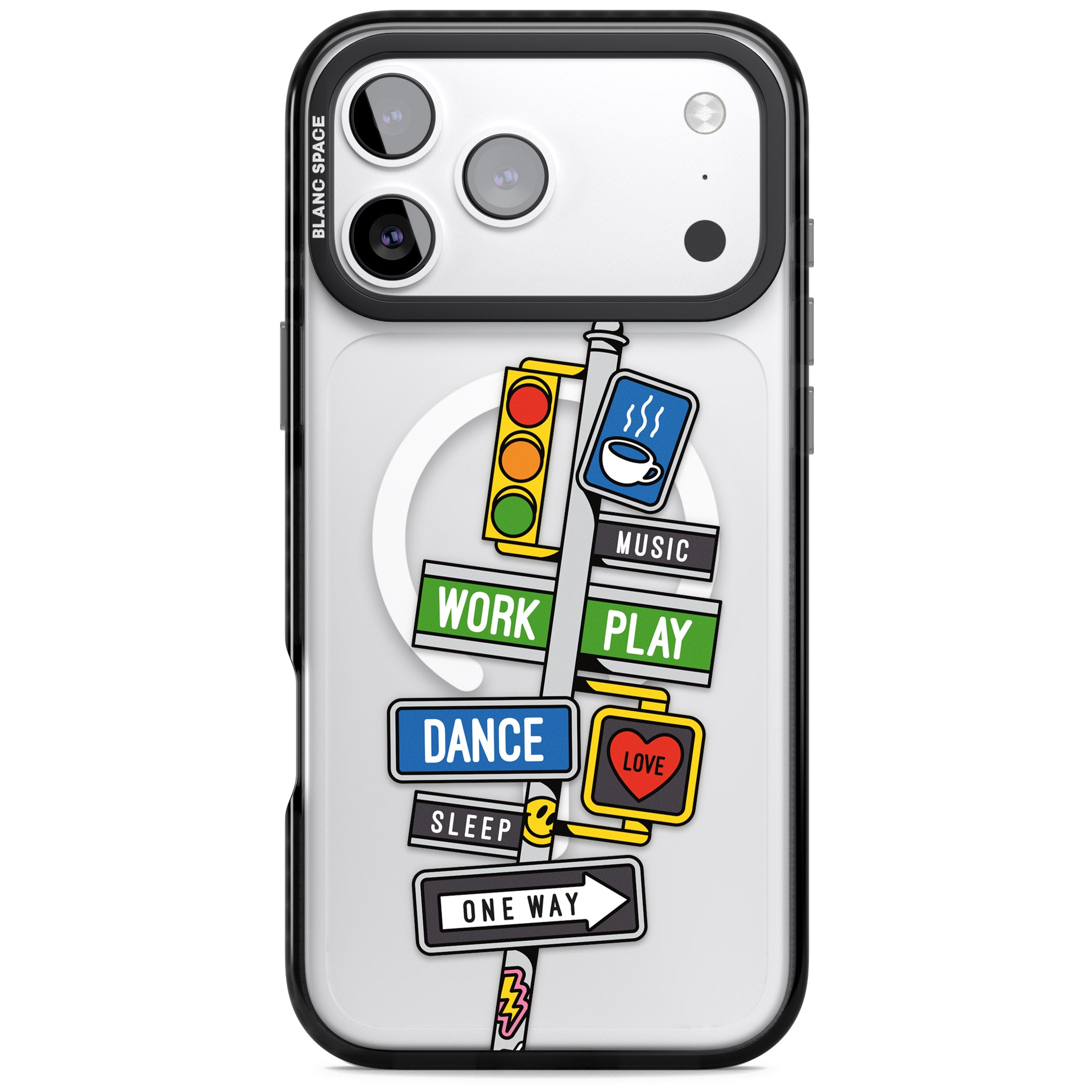 Mood Street Signs iPhone 17 Pro Max Impact Pro Black Phone Case