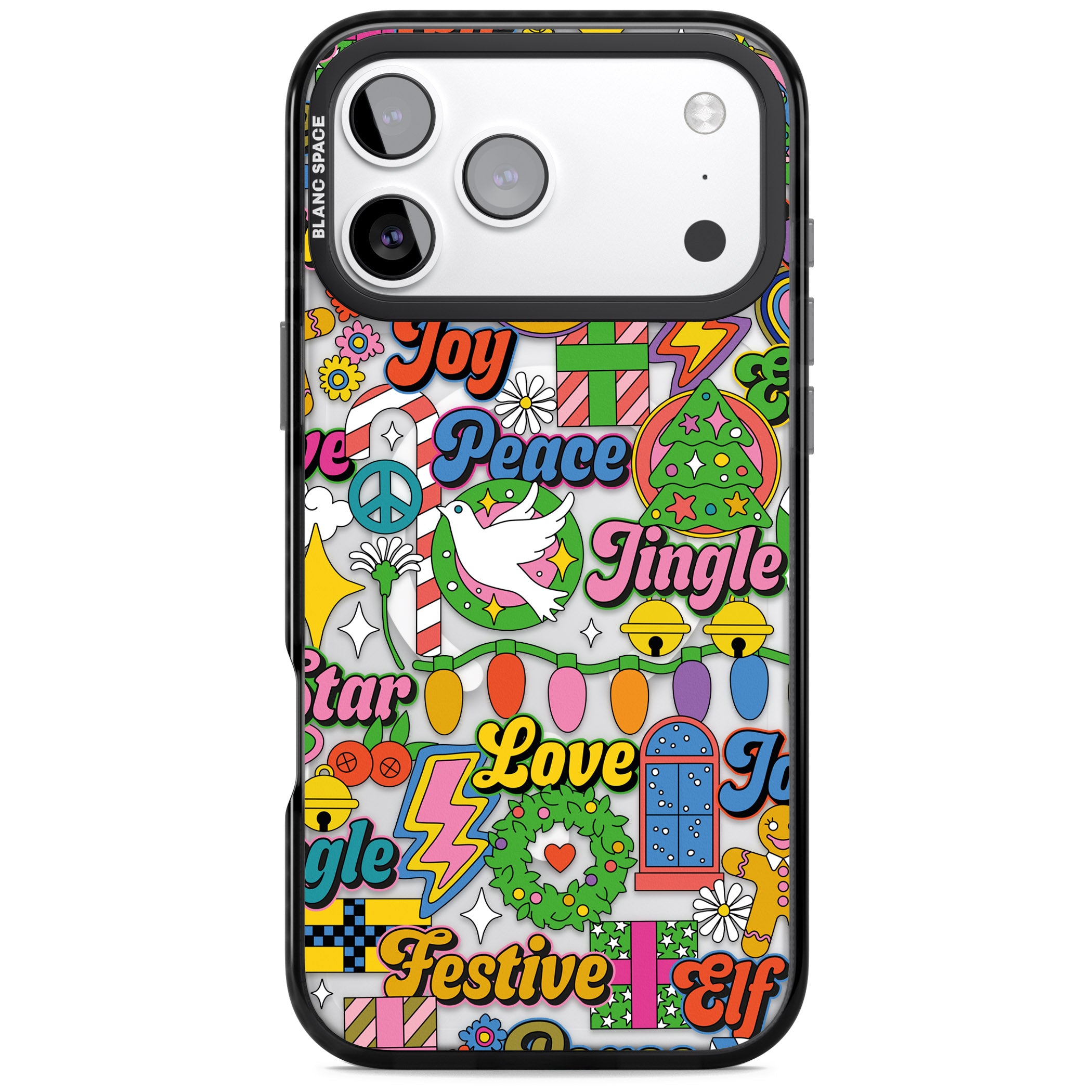Peace & Festivities iPhone 17 Pro Impact Pro Black Phone Case