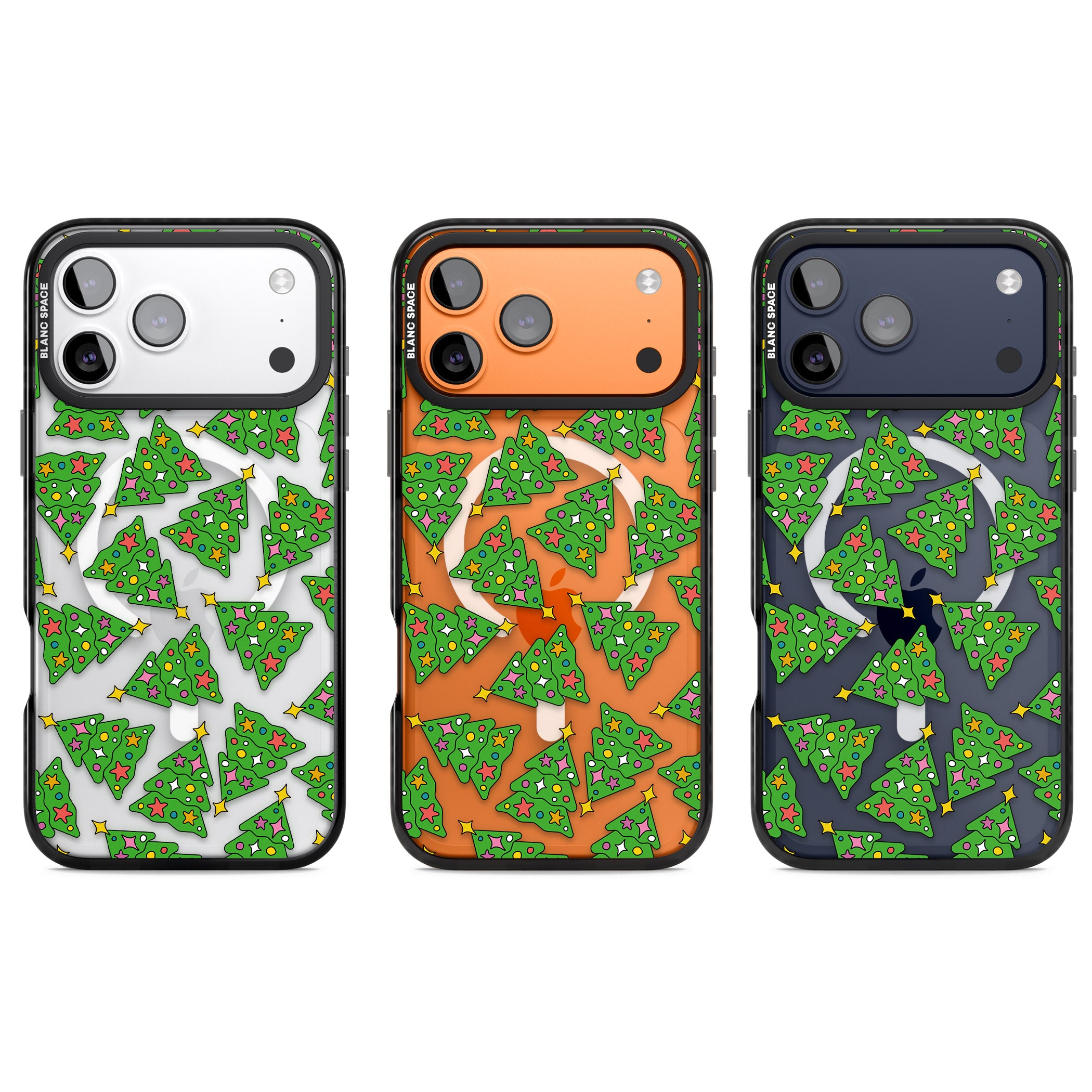 Christmas Tree Pattern iPhone 17 Pro Impact Pro Black Phone Case APT Impact Protection