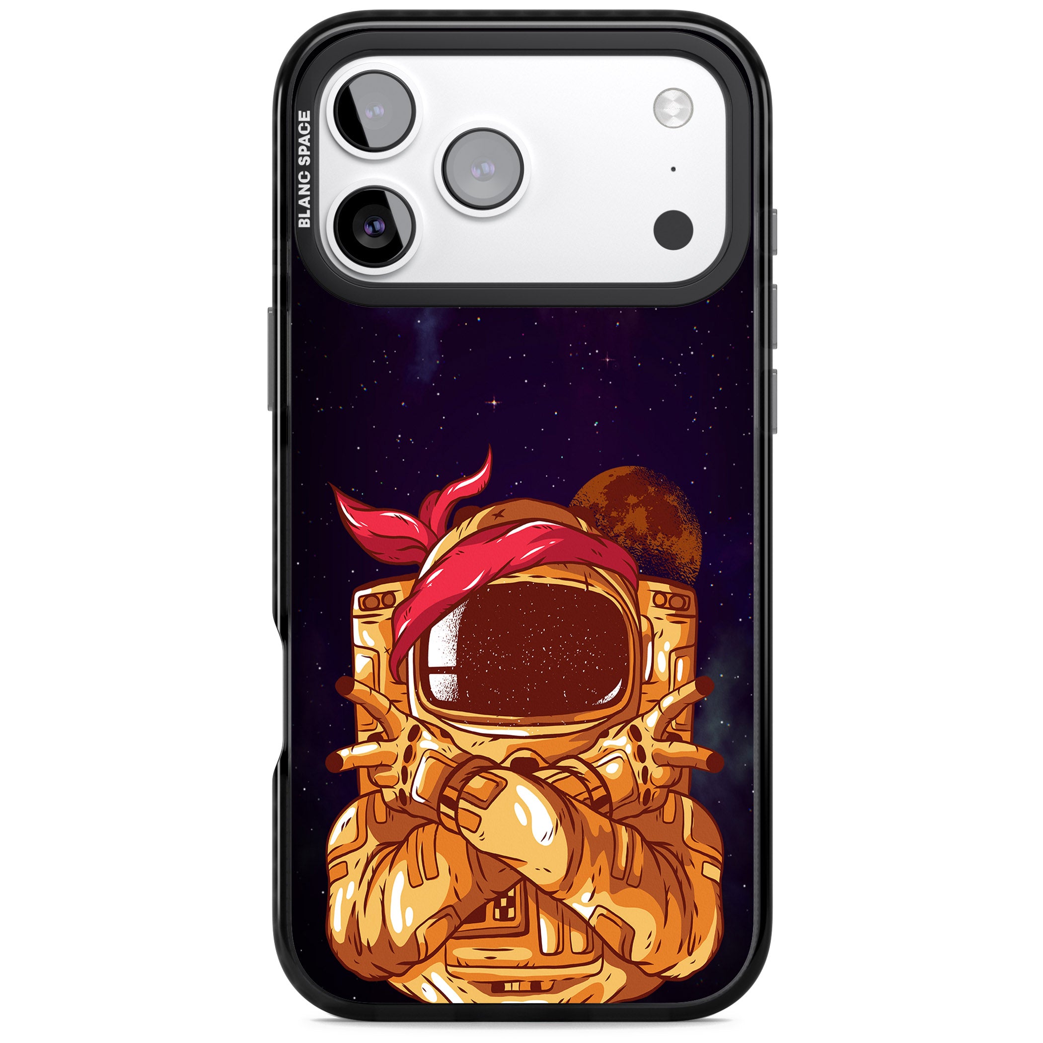 Space Gangster iPhone 17 Pro Impact Pro Black Phone Case