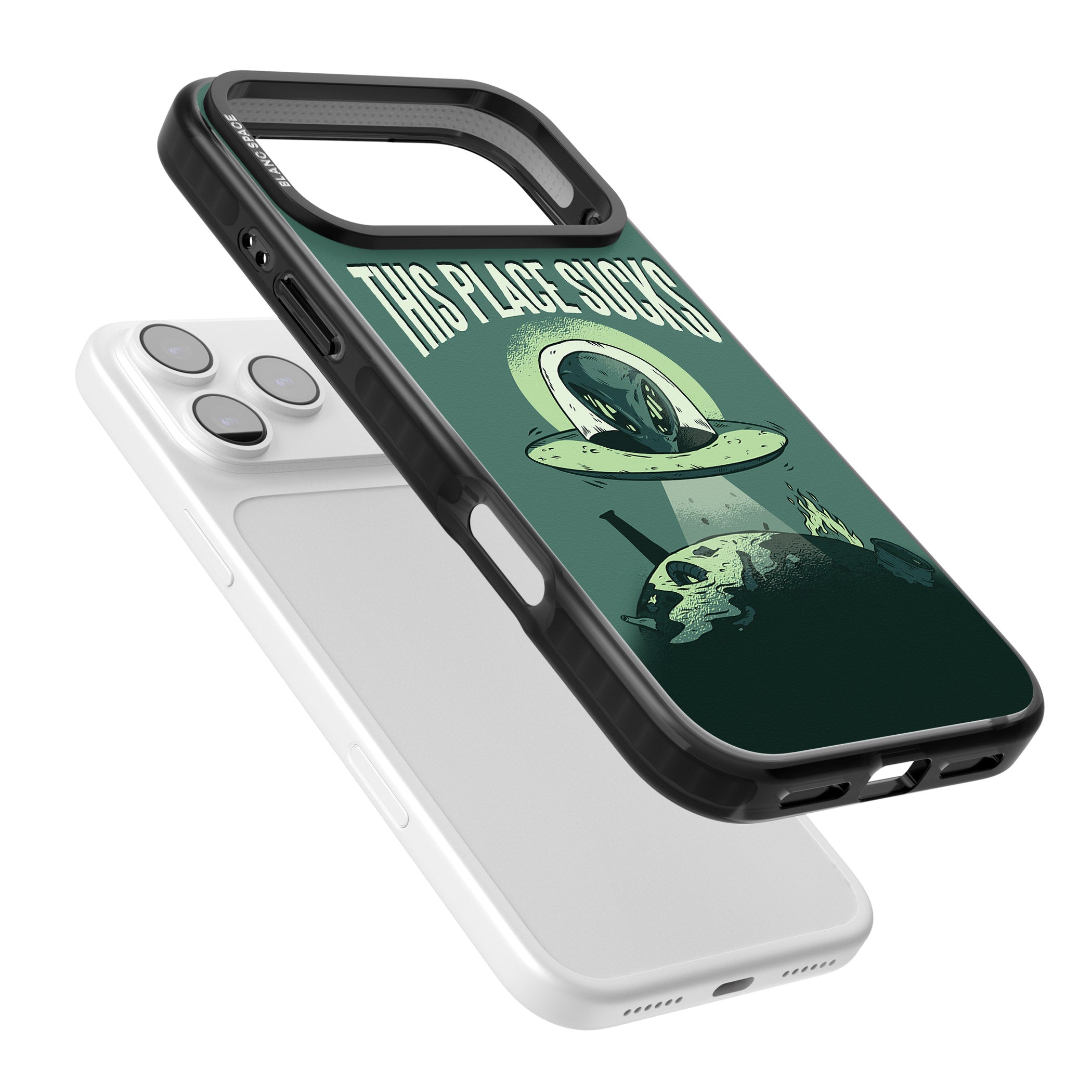 Earth Sucks iPhone 17 Pro Max Impact Pro Black Phone Case Colours