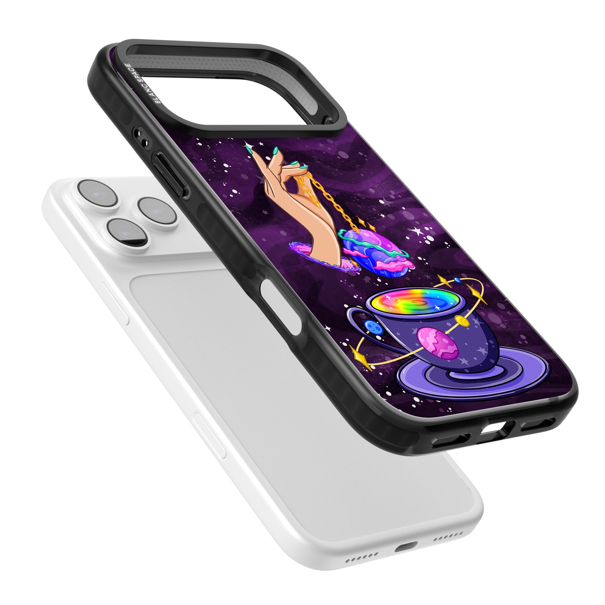 Space Tea iPhone 17 Pro Max Impact Pro Black Phone Case Colours