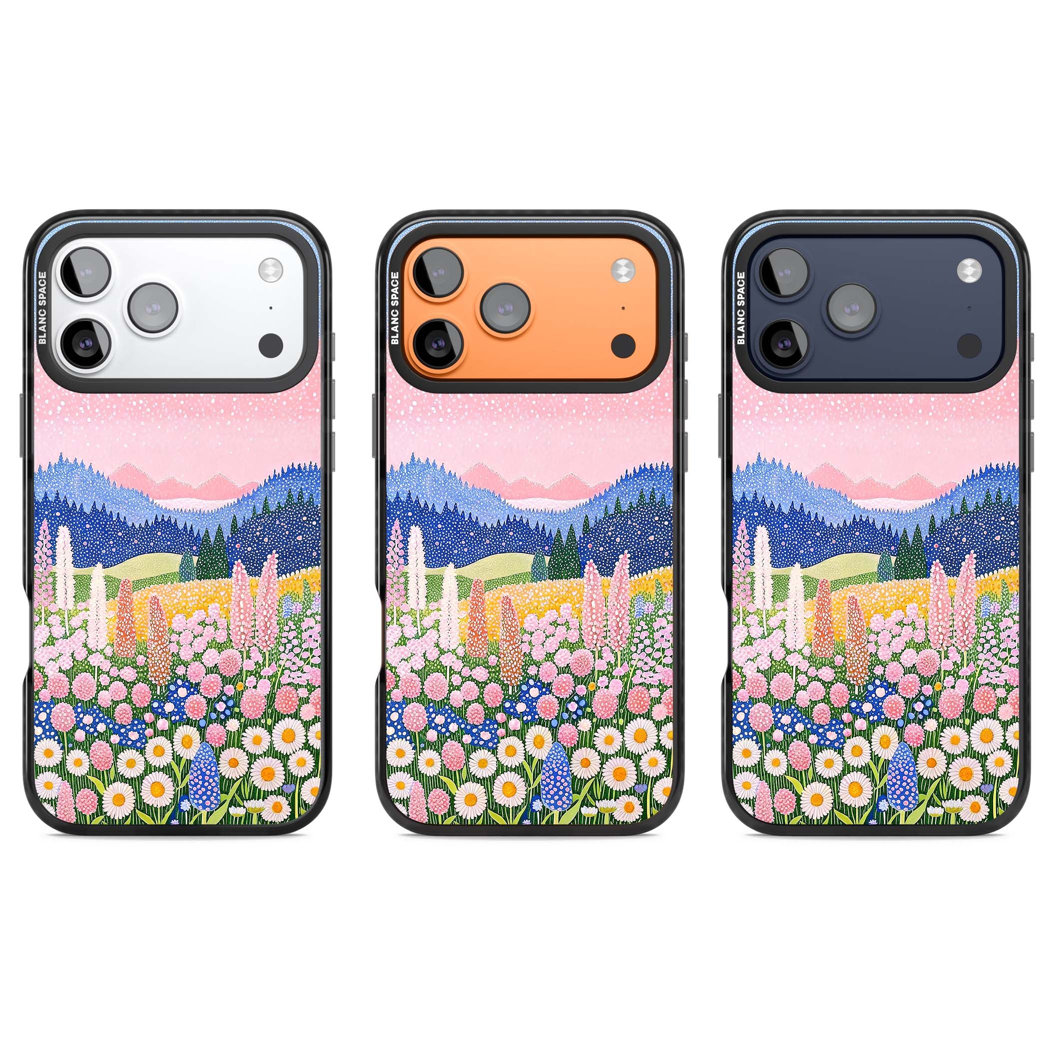 Valley Horizon cottagecore iPhone case | Black Impact Magsafe case for iPhone 17 Pro, iPhone 17 Pro Max