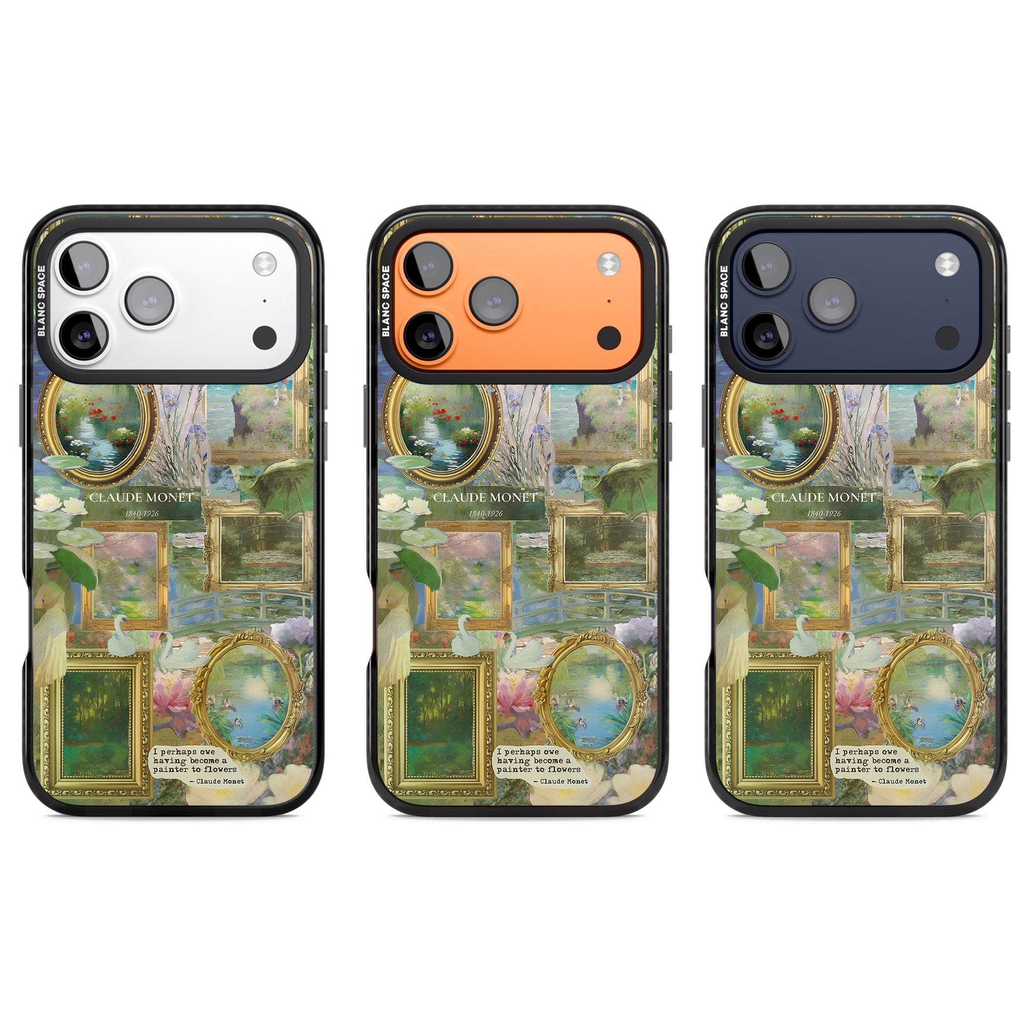 Vintage Floral Frames iPhone 17 Pro Impact Pro Black Phone Case APT Impact Protection