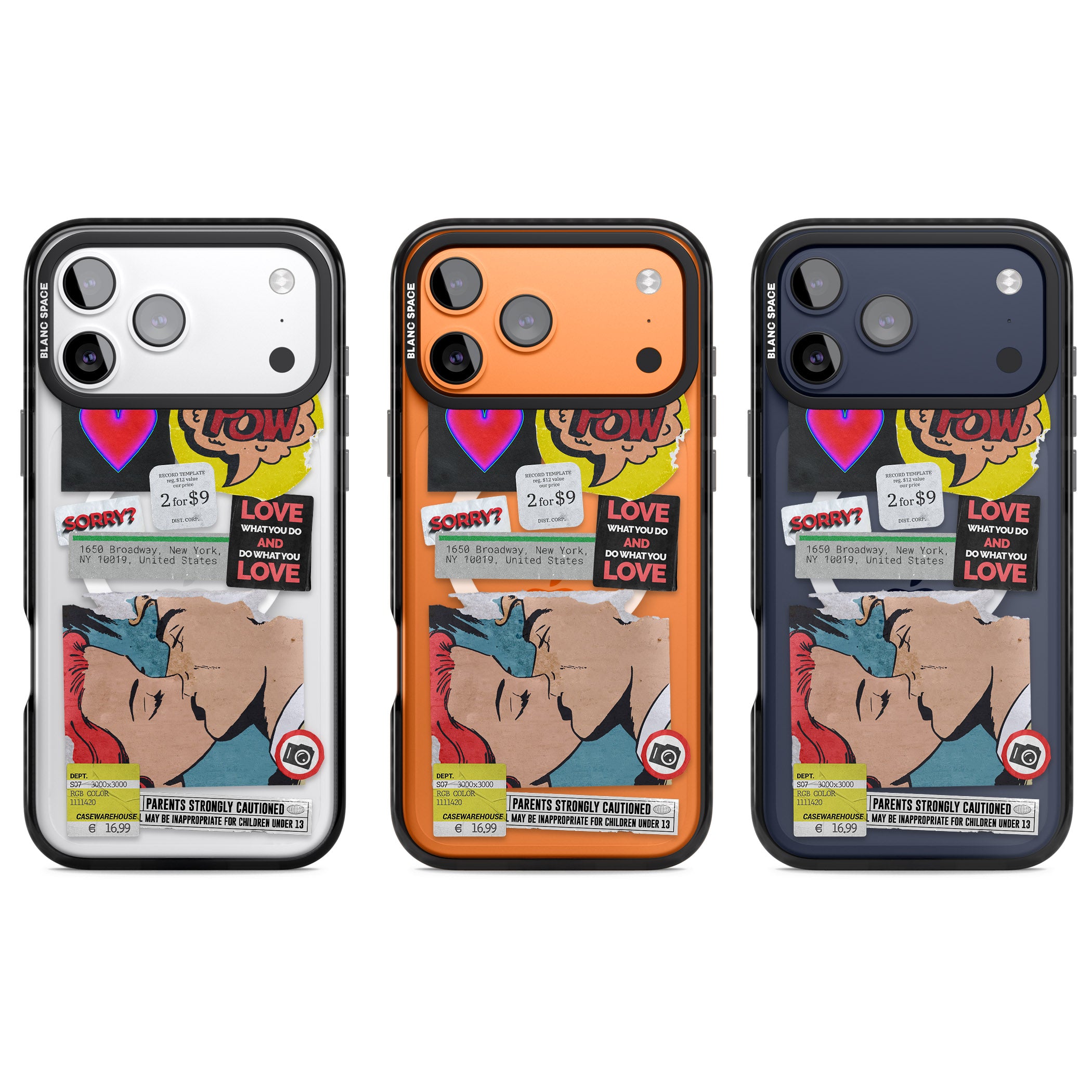 Retro Sticker Mix iPhone 17 Pro Impact Pro Black Phone Case APT Impact Protection